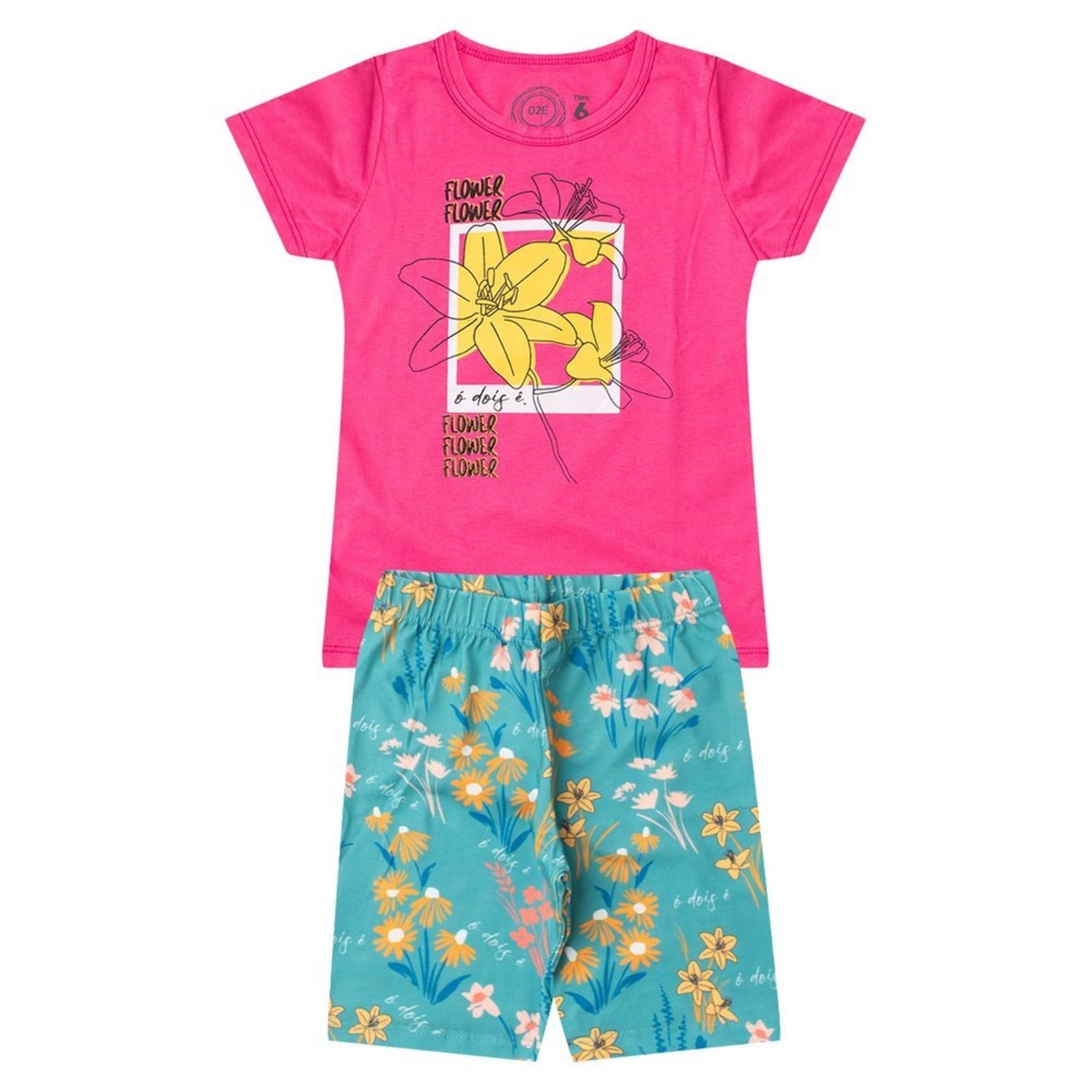Infantil - Conjunto Menina Flower Verão