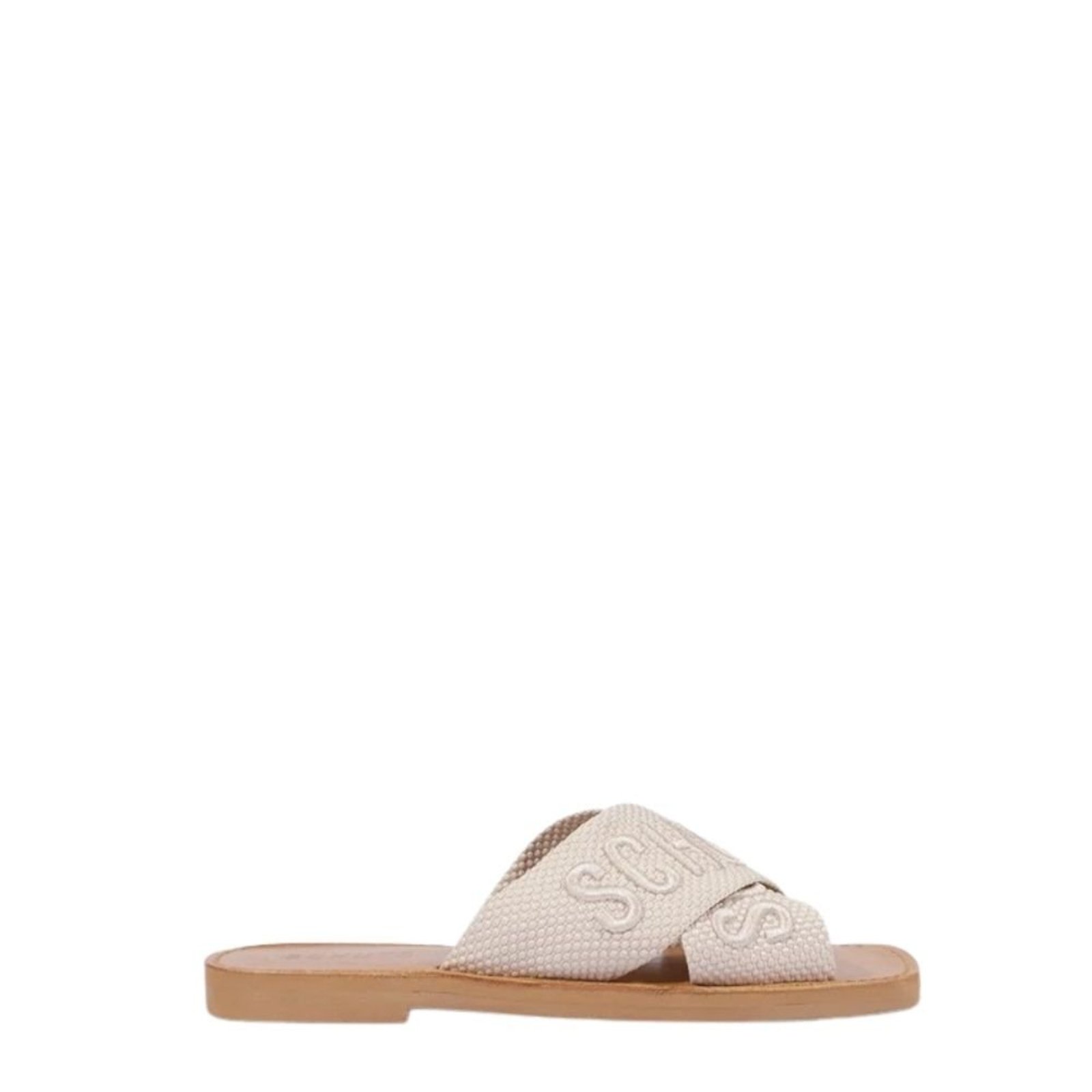 Rasteira Schutz De X Bordada Branco