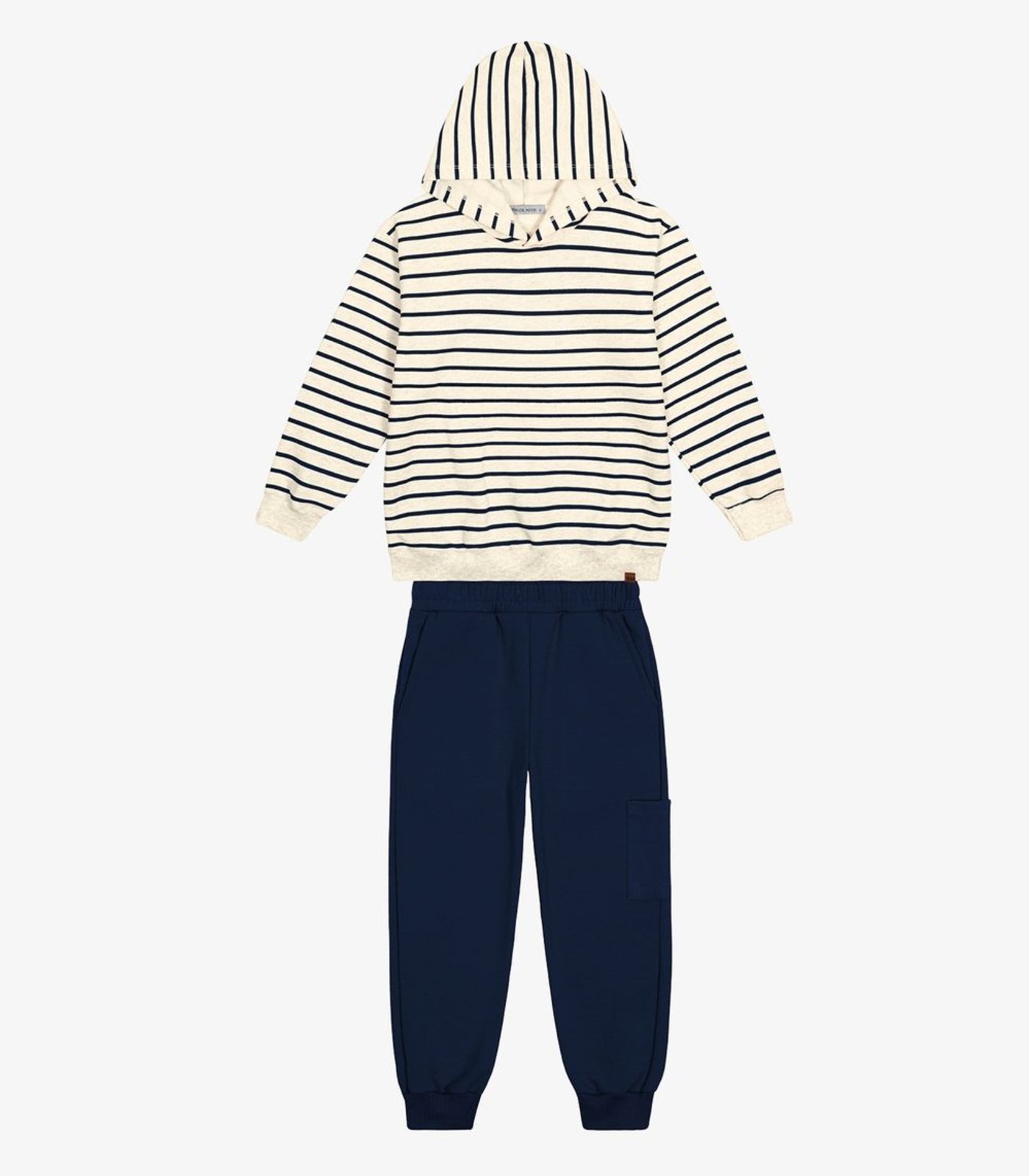 Infantil - Conjunto Blusão com Capuz com Calça Azul