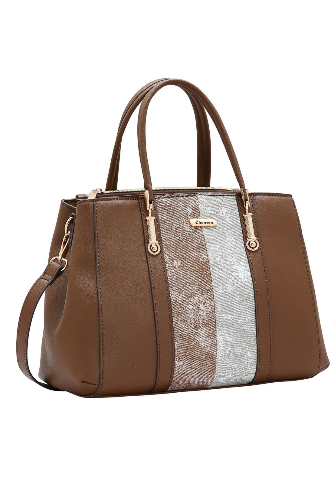 Bolsa Feminina Chenson Mix De Texturas 3485268 Café