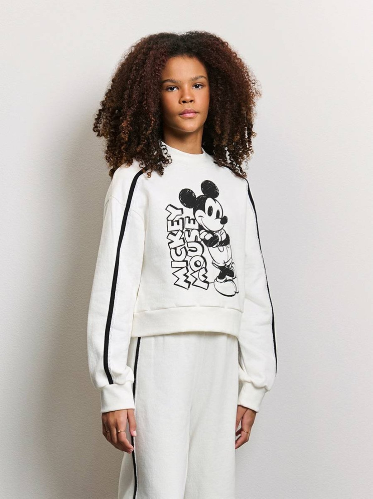 Infantil - Casaco Feminino Authoria de Moletom do Mickey com Renda