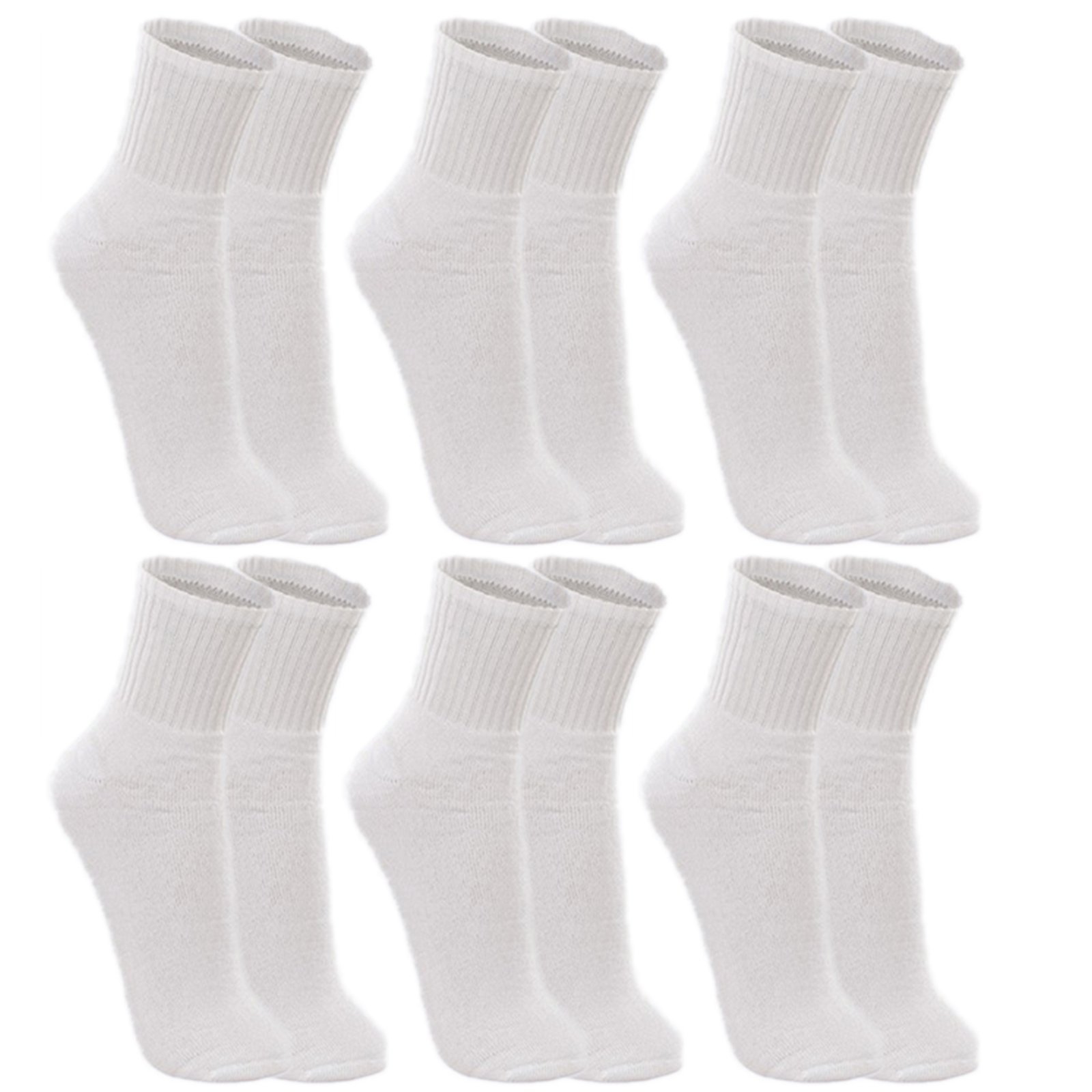Kit 6 Pares Meias Selene Cano Médio Algodão Masculino Original Branco