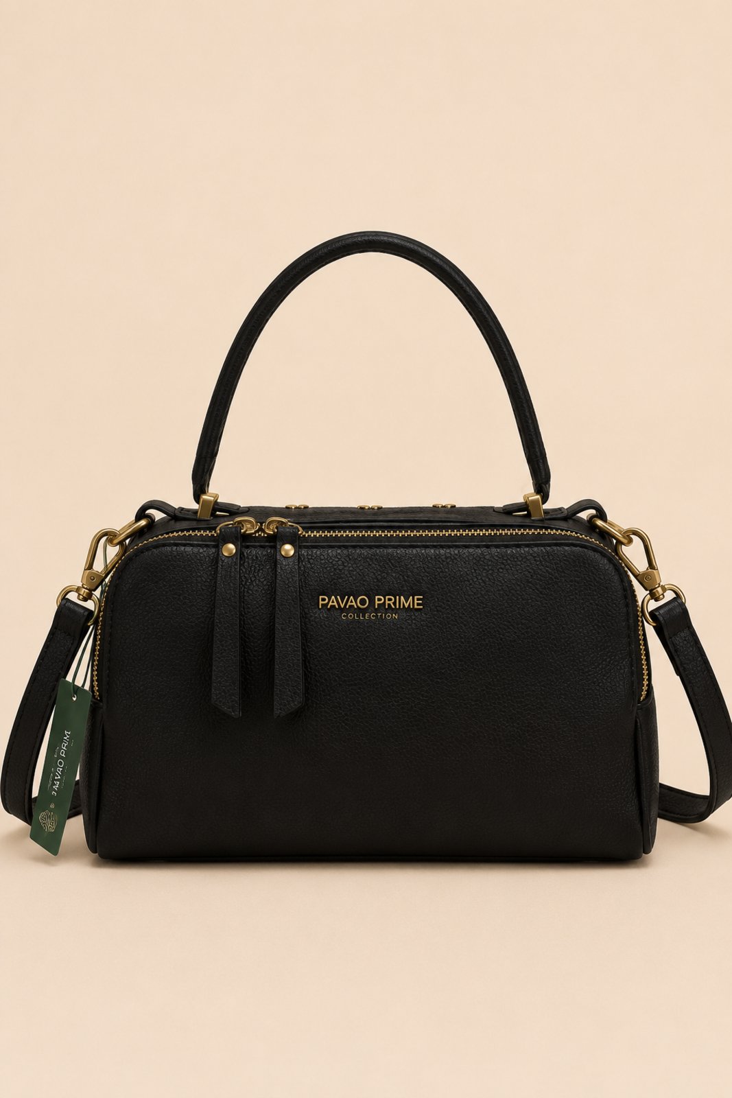 Bolsa Média D Bell Outlet Fashion Estruturada Preto