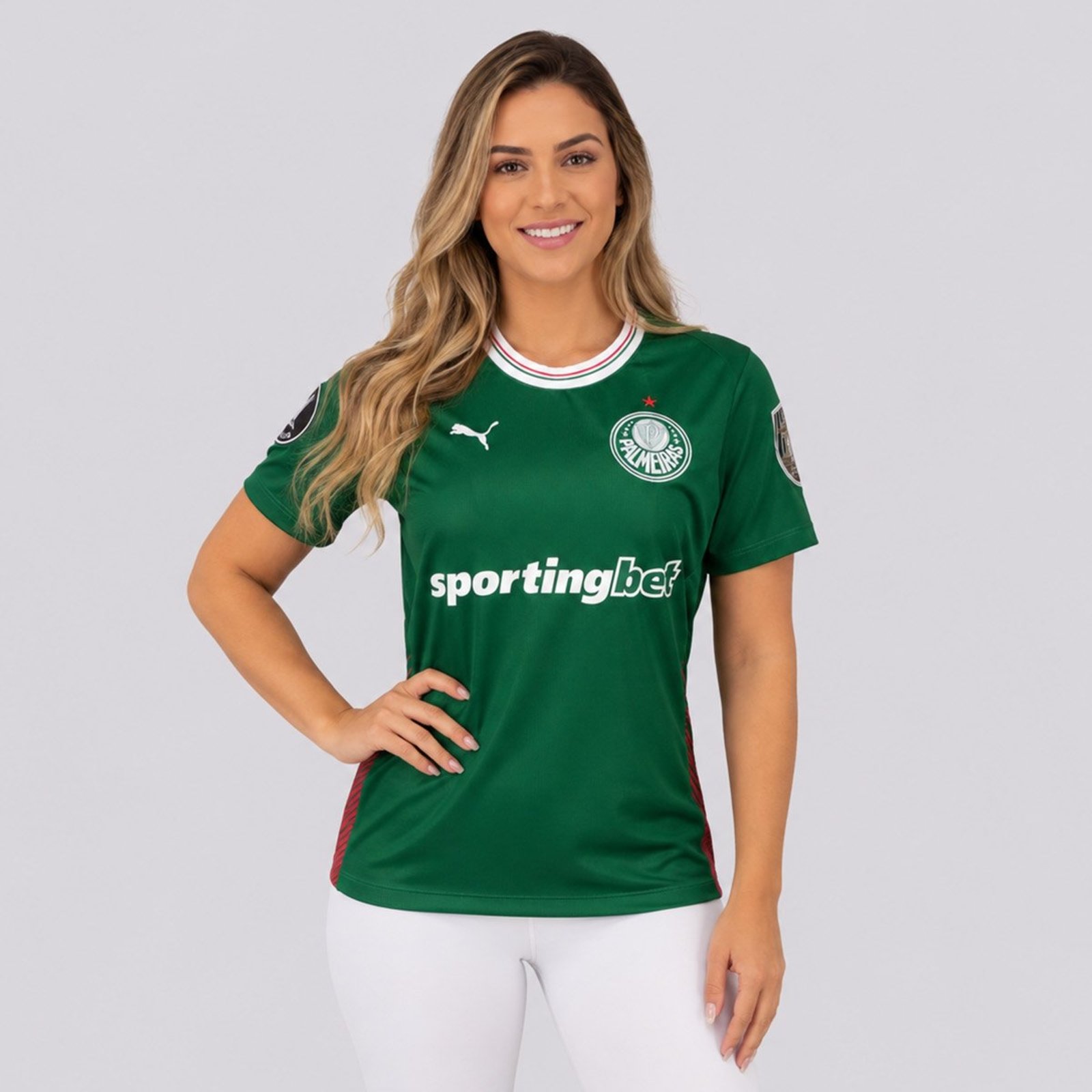 Camisa Puma SE Palmeiras I 2026 Feminina Patch Libertadores