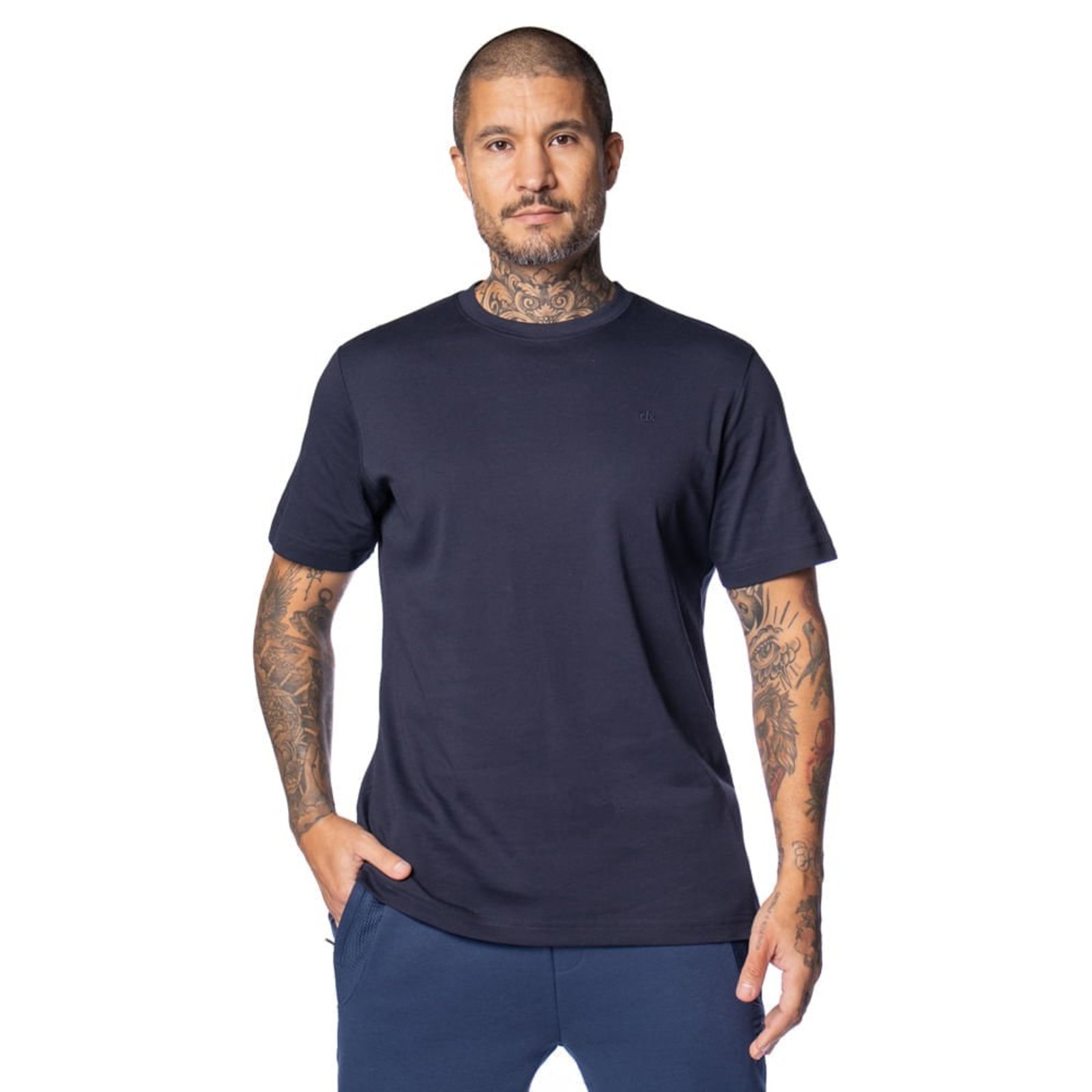 Camiseta Masculina Dixie Algodão Pima Casual Marinho