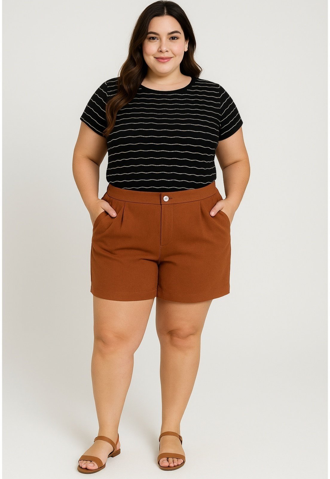 Short Rudély Linho Cobre