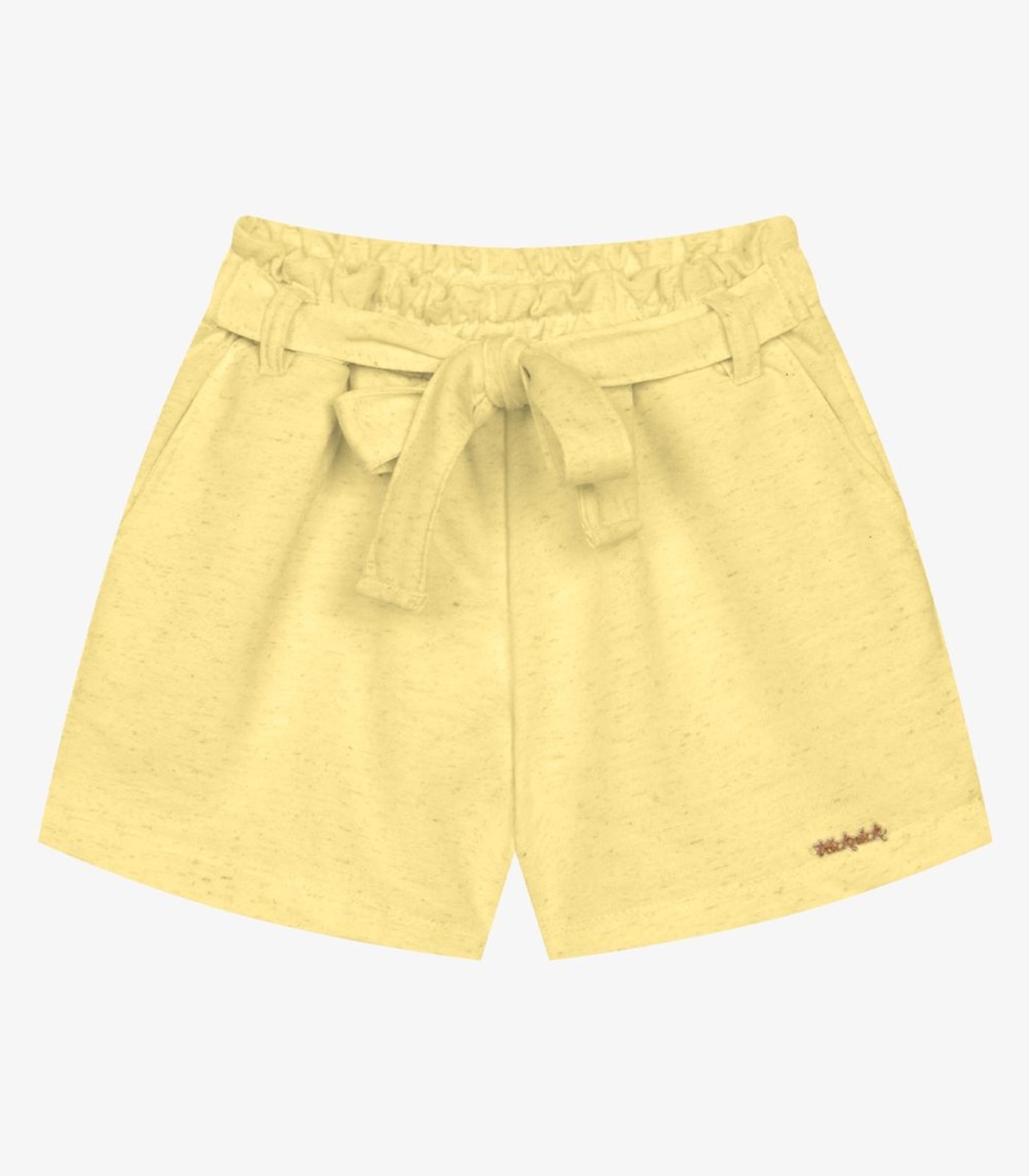 Infantil - Shorts Feminino Moletinho Trick Nick Amarelo