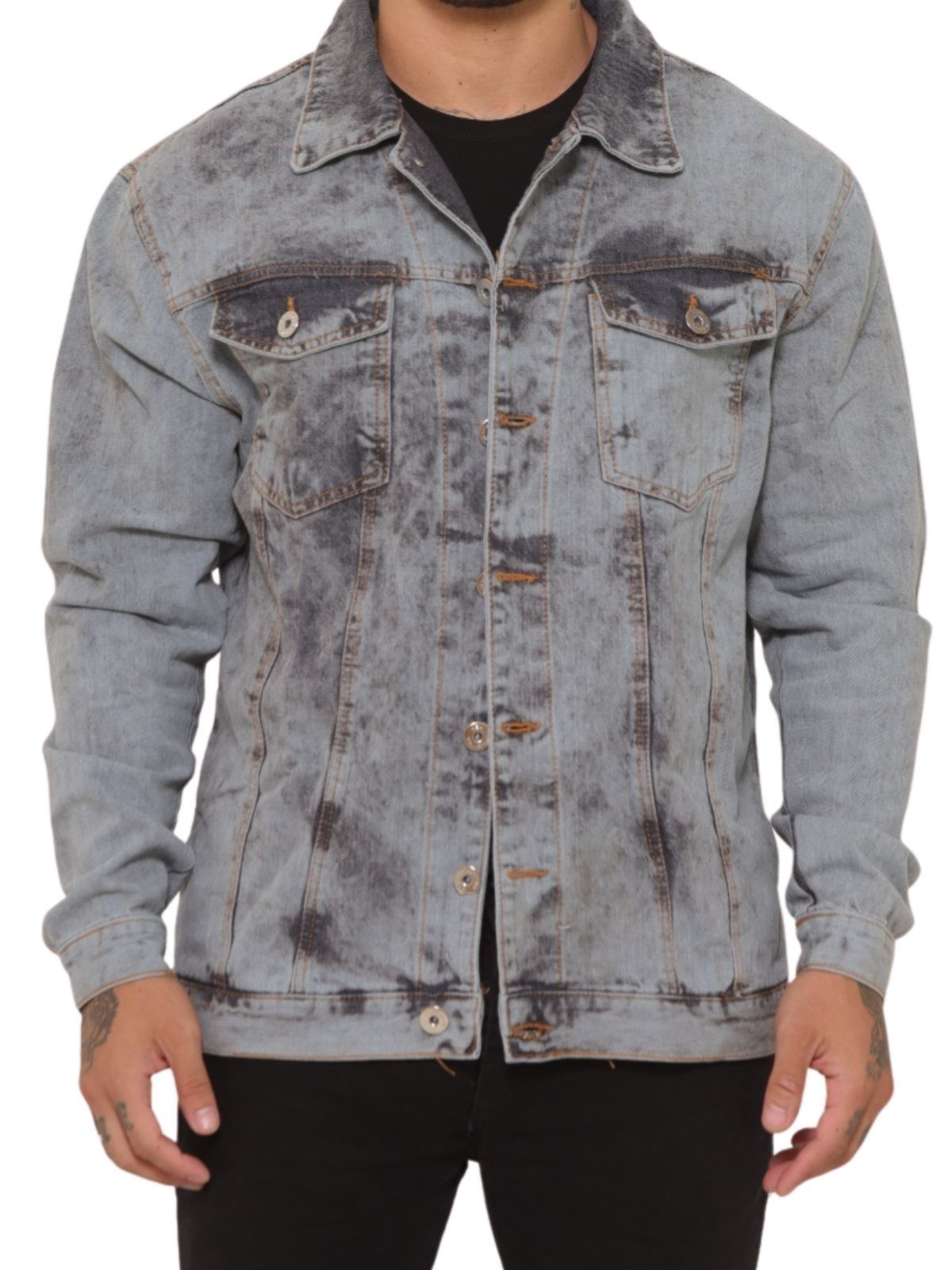 Jaqueta Masculina Jeans Light Grafite Claro