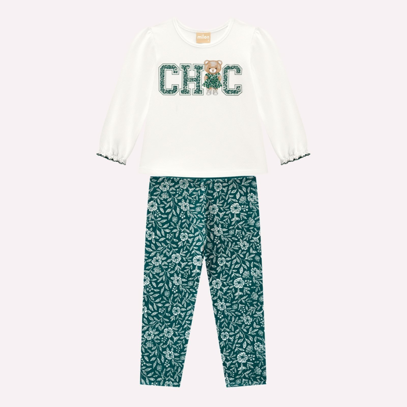 Infantil - Conjunto Menina Lettering Milon