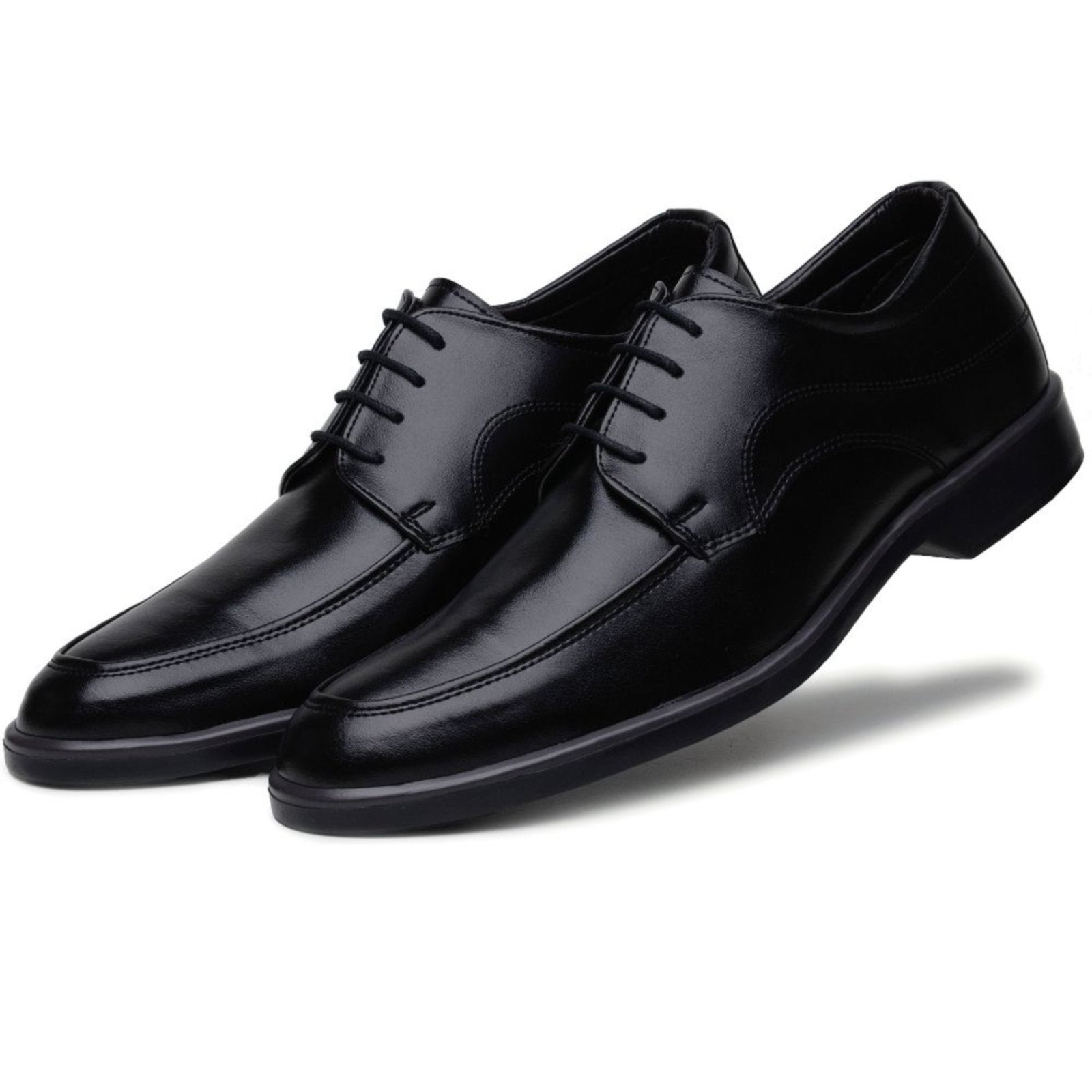 Sapato Social Casual com Cadarço Bertelli Conforto Ortopédico Preto