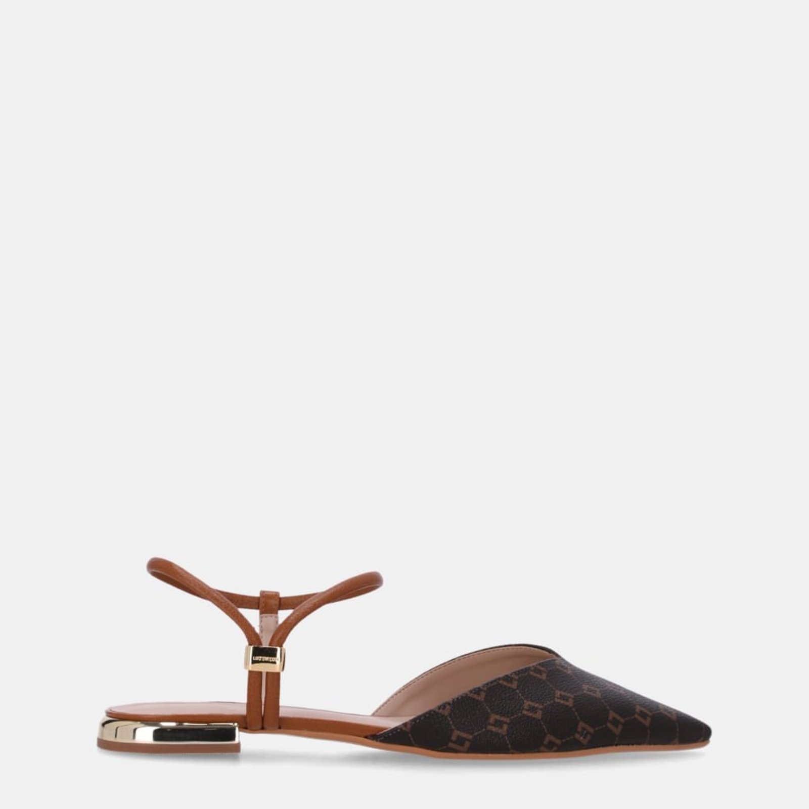 Slingback Monograma Mocca Com Atacama Caramelo - 80240046 Luz da Lua
