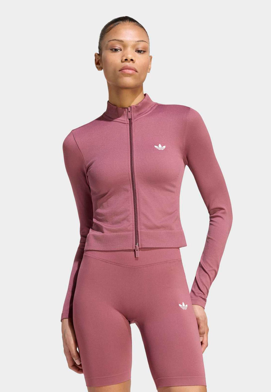 Jaqueta Feminina adidas Originals Trefoil Essentials Rosa