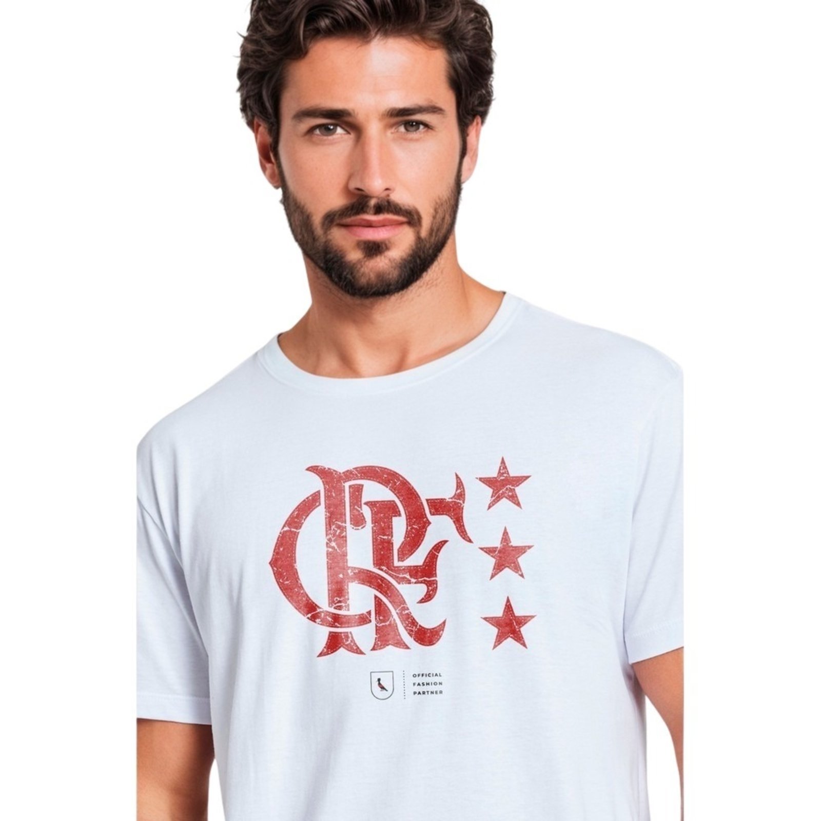 Vista 2 Camiseta Est Flamengo Emblema Reserva branco Reserva branco