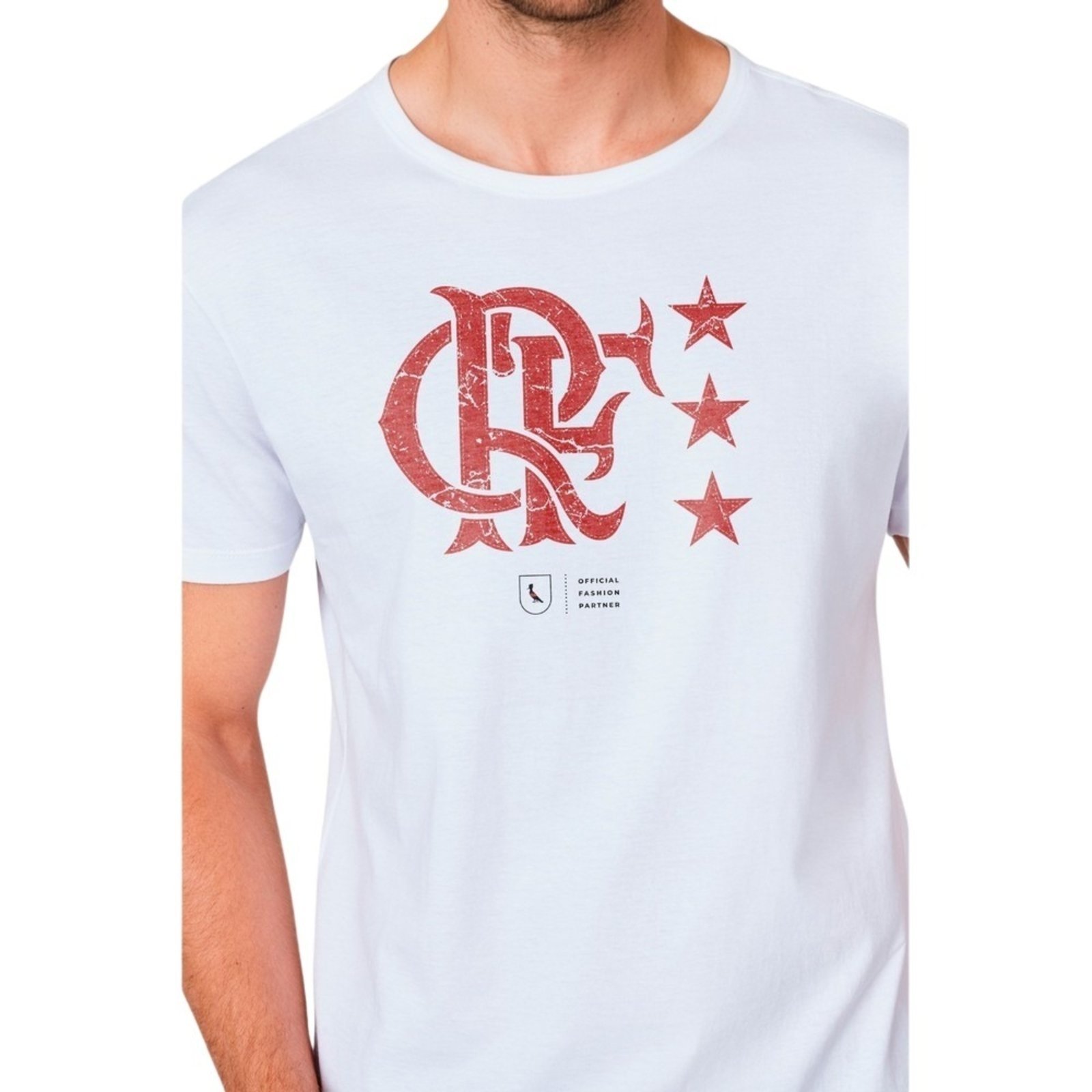 Vista 3 Camiseta Est Flamengo Emblema Reserva branco Reserva branco