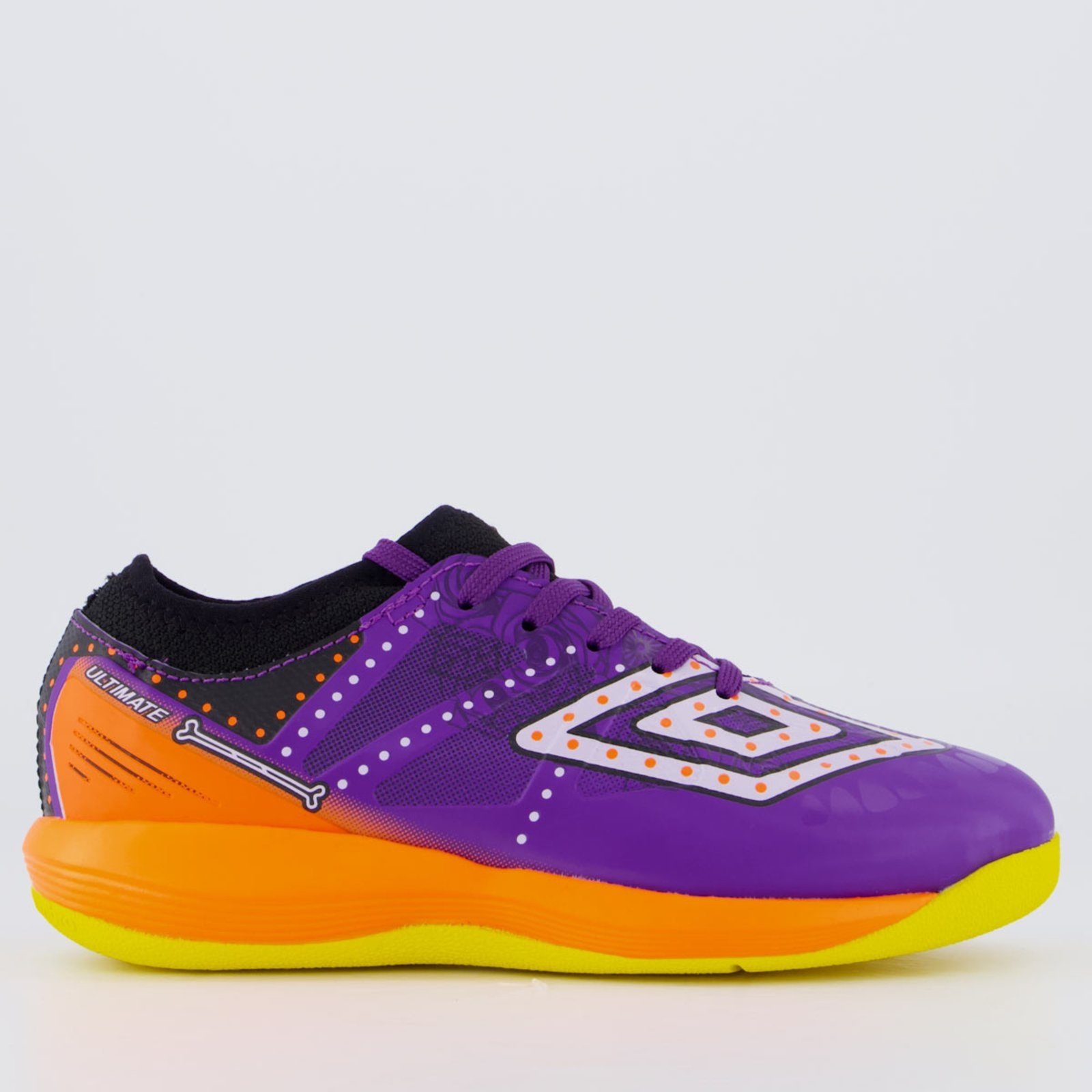Vista 2 Chuteira Umbro Ultimate JR Día de Los Muertos Futsal Juvenil Roxa roxo Umbro roxo