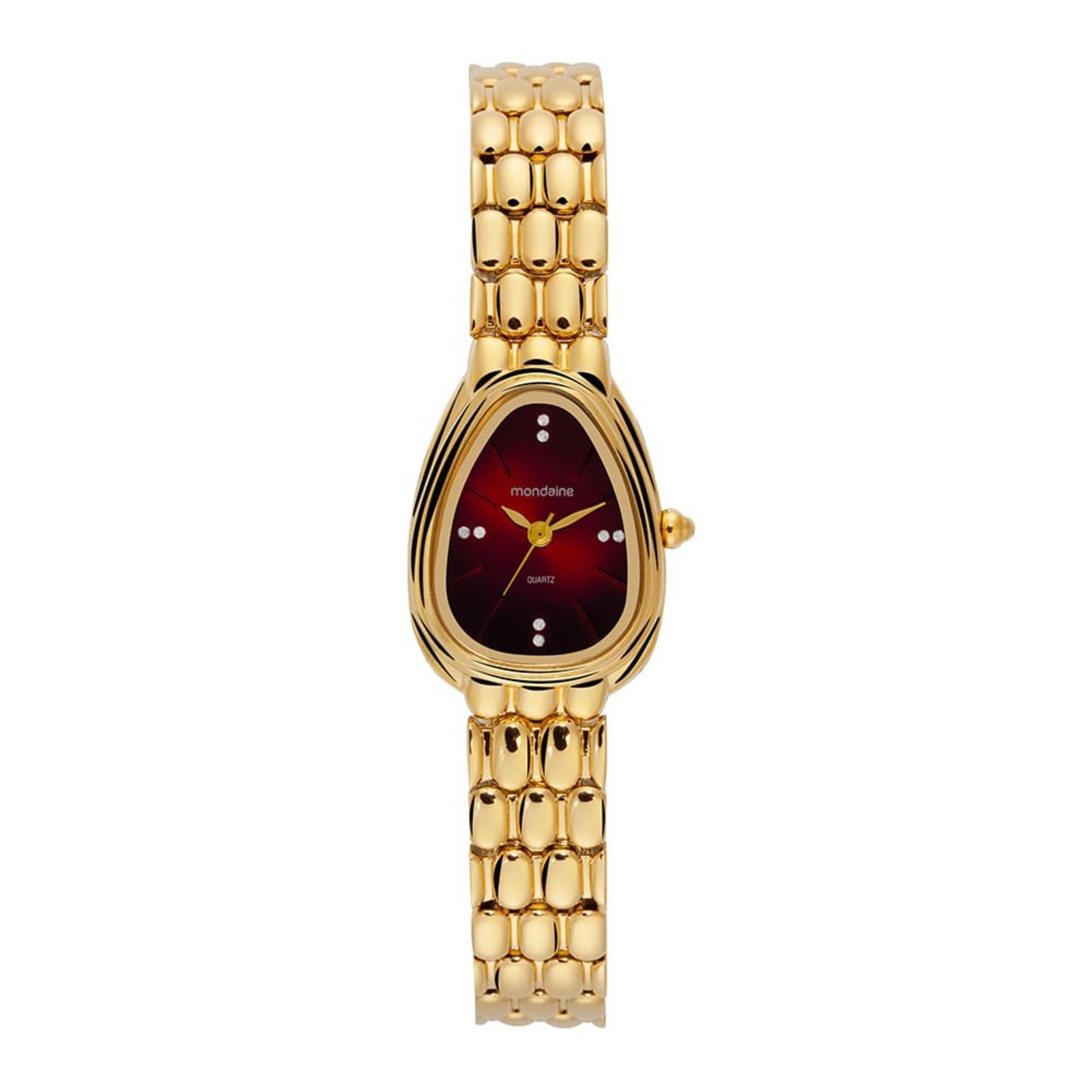 Relógio Mondaine Feminino Serpens Mostrador Vermelho Mondaine