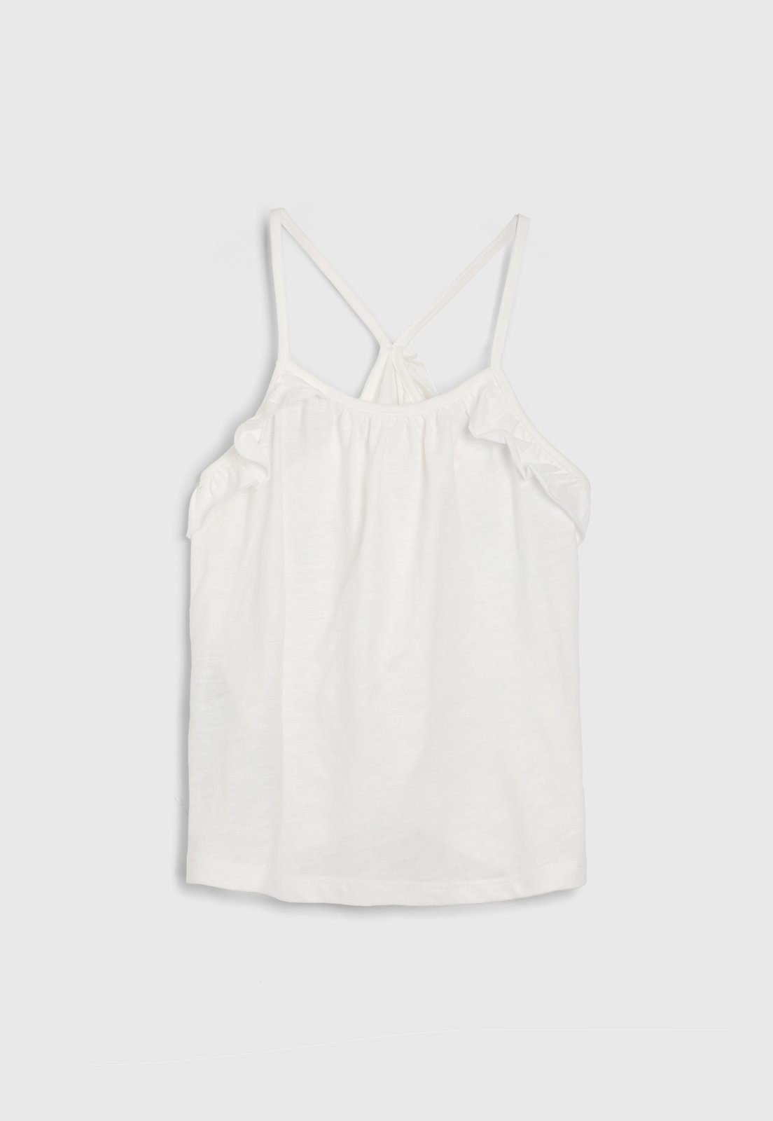 Infantil – Blusa MANGO Babado Off-White