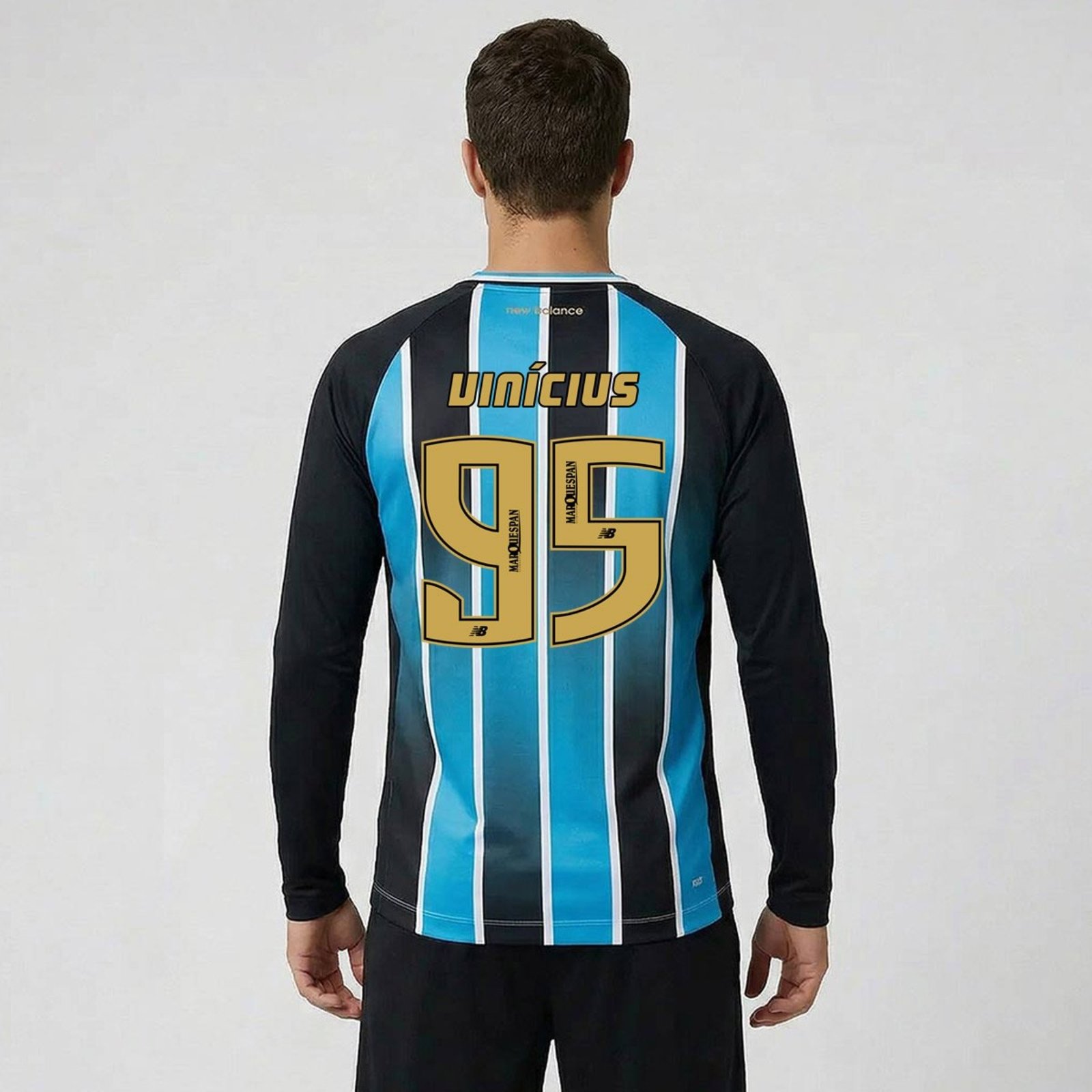 Camisa New Balance Grêmio I 2026 Manga Longa 95 Vinícius