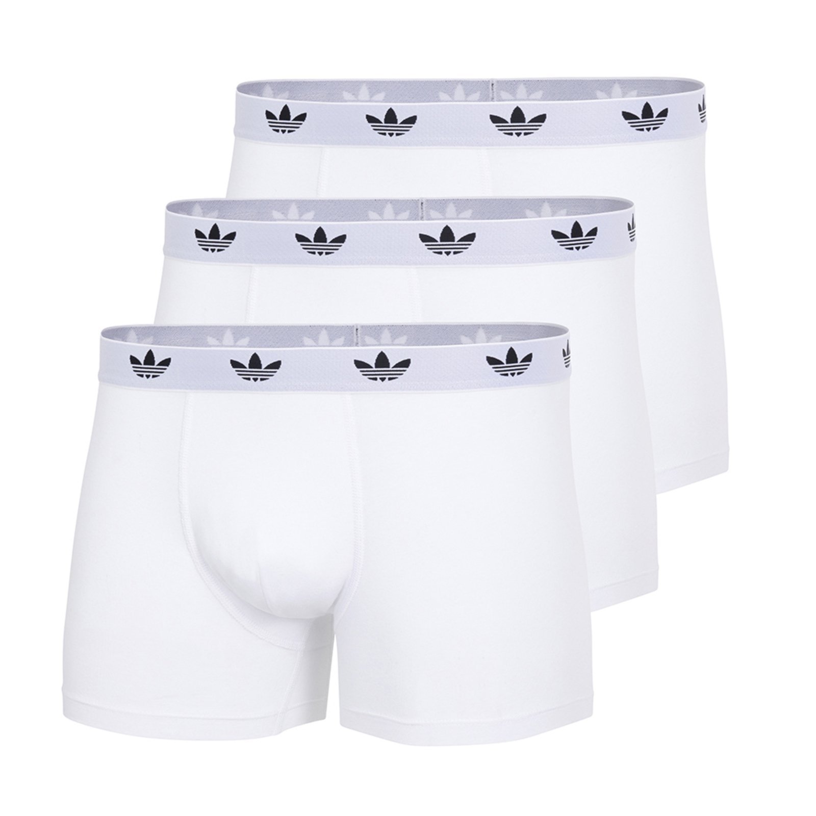 Kit com 3 Cuecas Boxer adidas Underwear Branco