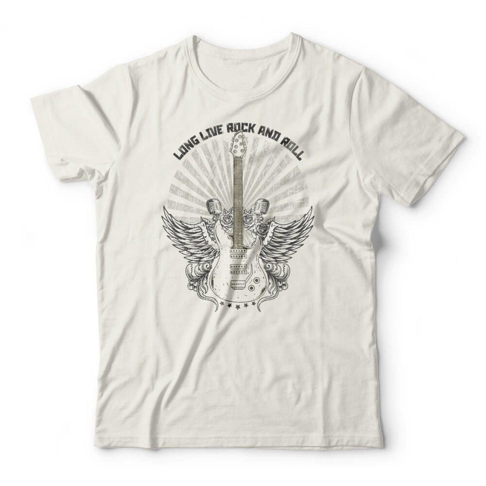 Camiseta Long Live Rock And Roll – Off White – Casual – Studio Geek