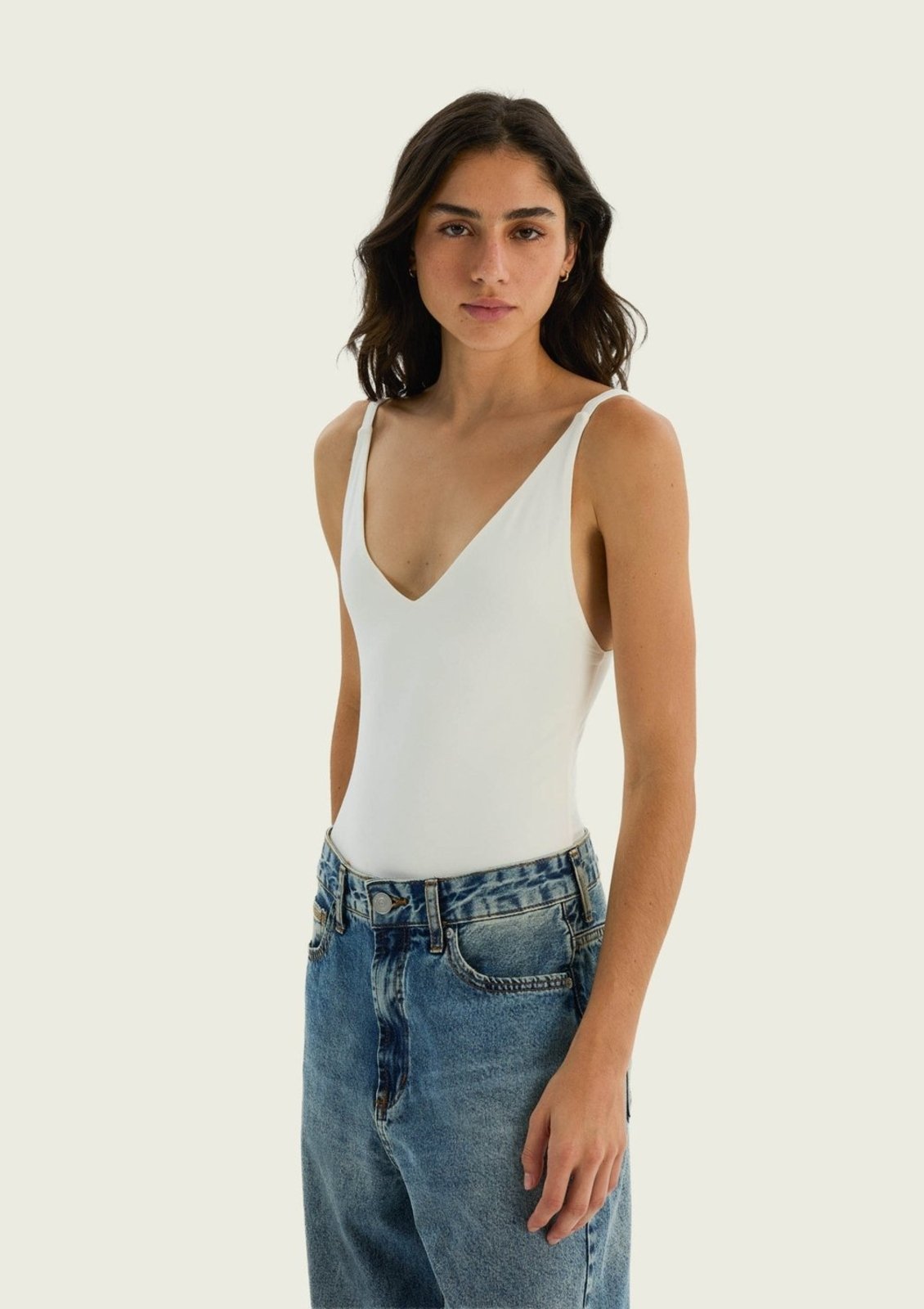 Body Decote V Em Malha Premium Hering