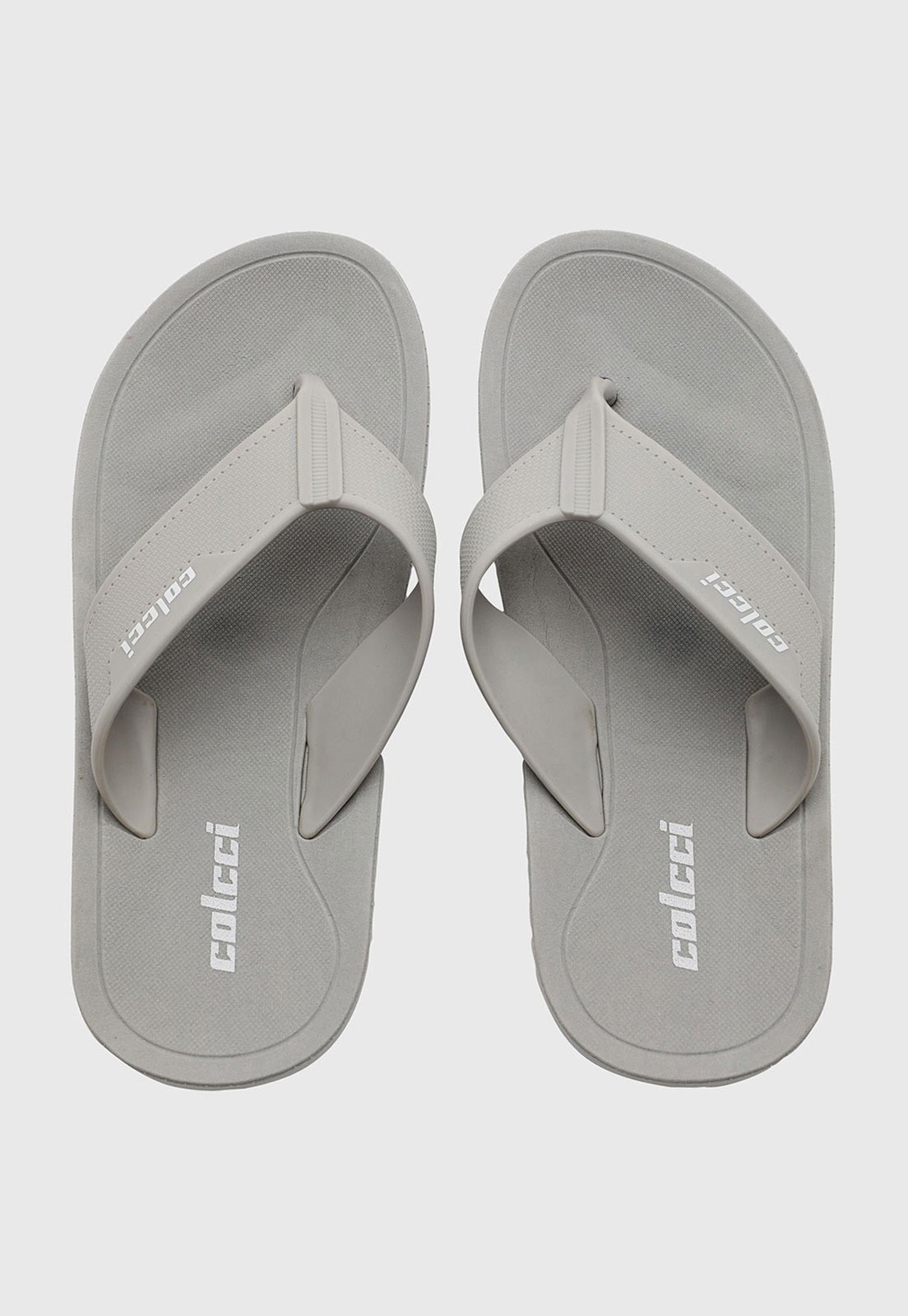 Chinelo Masculino Colcci Tira Larga Logo Cinza