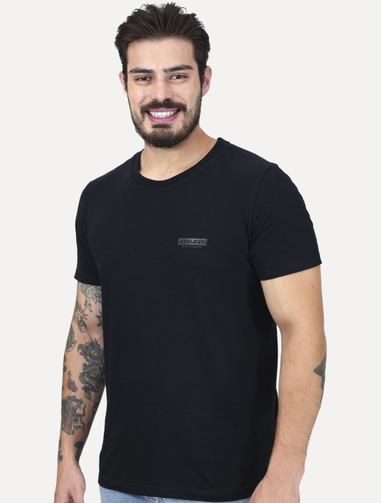 Camiseta John John Slim Fit Flame Preto