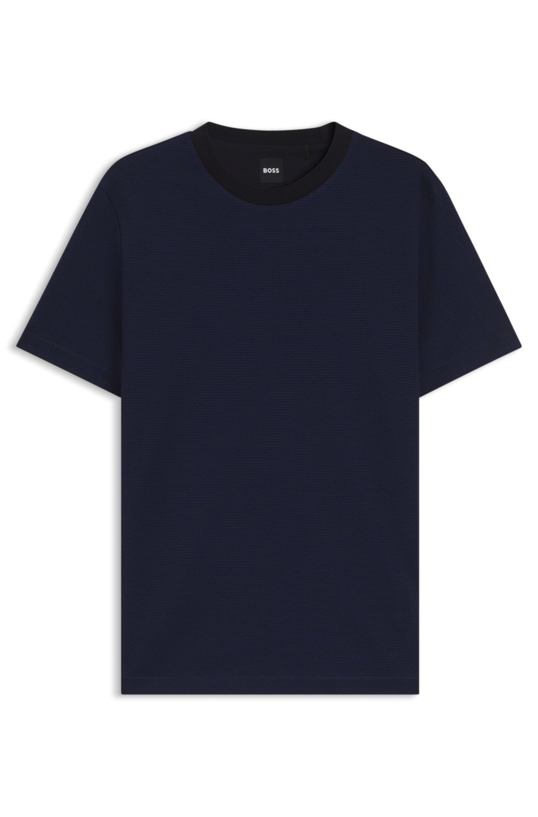 Camiseta Com Jacquard Geométrico Em Algodão Mercerizado