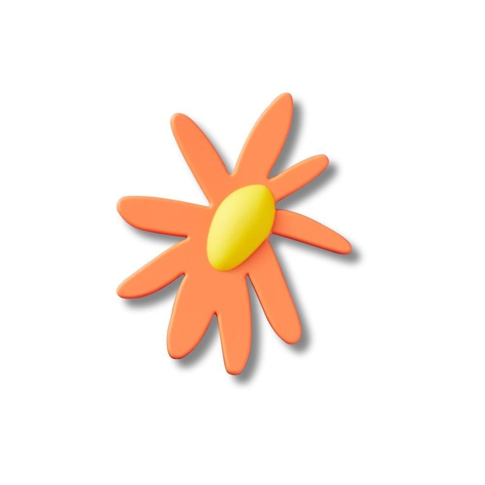 Infantil - Jibbitz™ Margarida Laranja Artesanal UNICO Branco