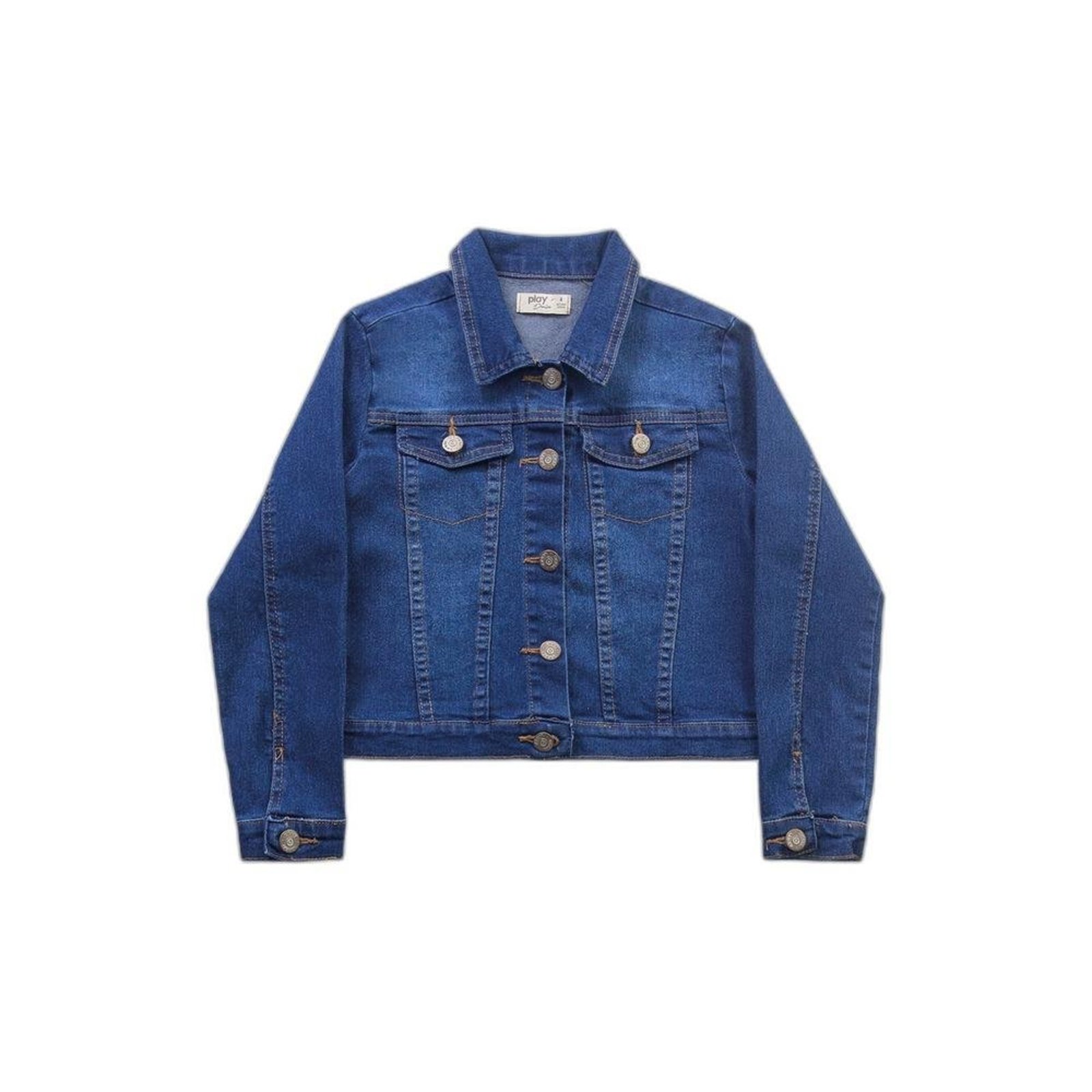 Infantil - Jaqueta Menino Jeans Fakini 10 Azul