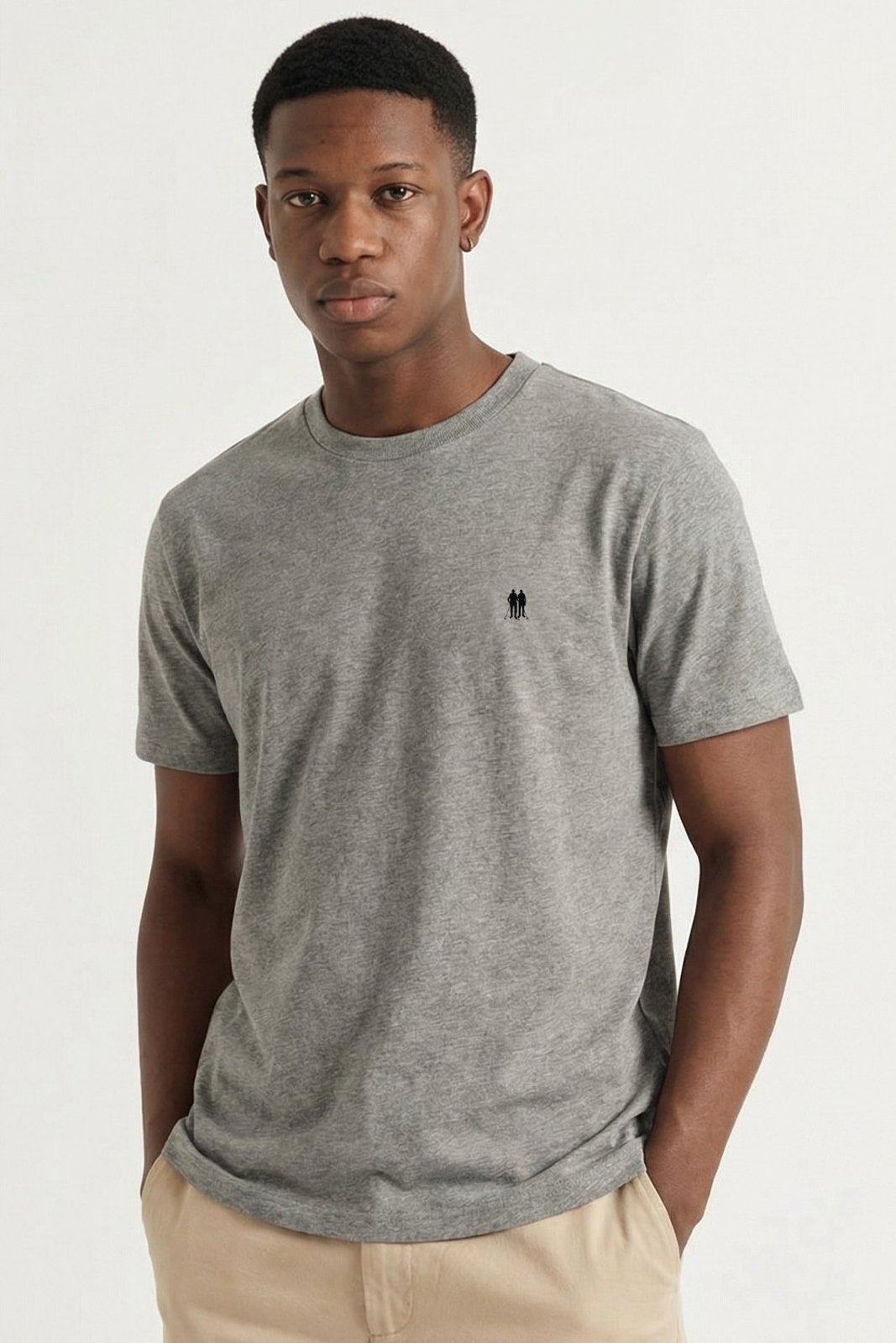 Camiseta Básica Confortável Polo Wear Mescla Escuro