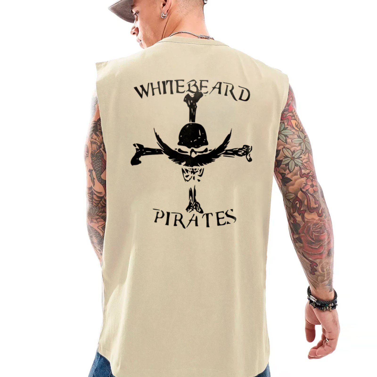 Camiseta Regata Machão Caveira Pirata Old School Streetwear Off White