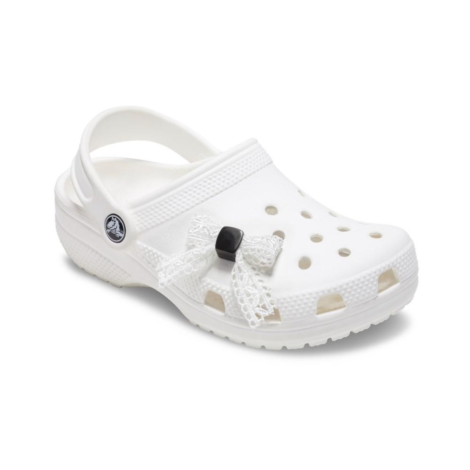 Vista 3 Infantil - Jibbitz™ Laço de Renda UNICO Crocs branco