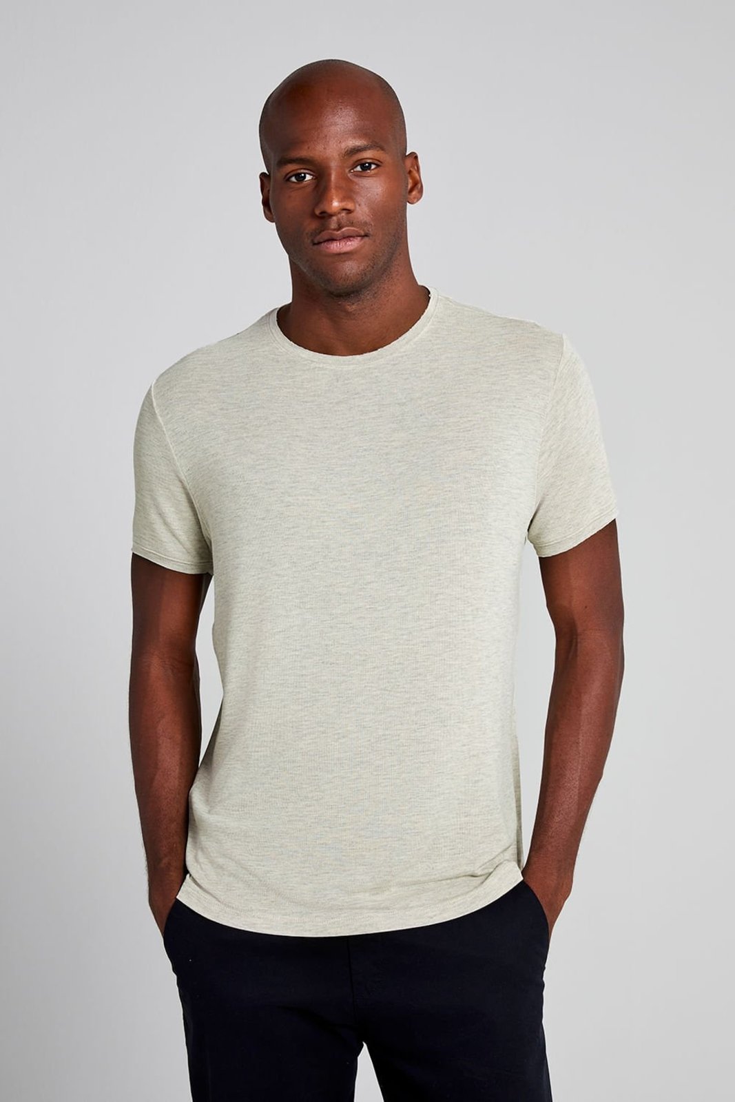 HIGHSTIL Camiseta Slim Fit - Bege Areia