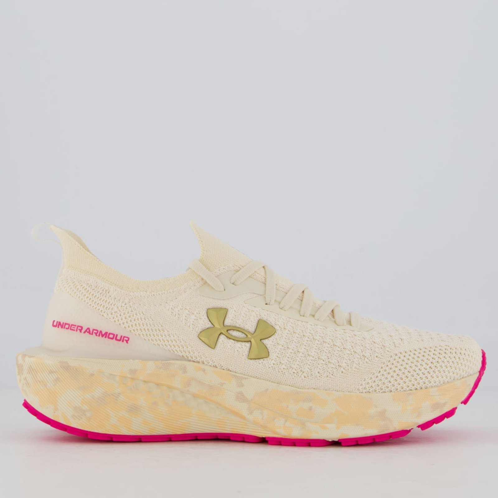 Tênis Under Armour Charged Great Feminino Off White e Rosa