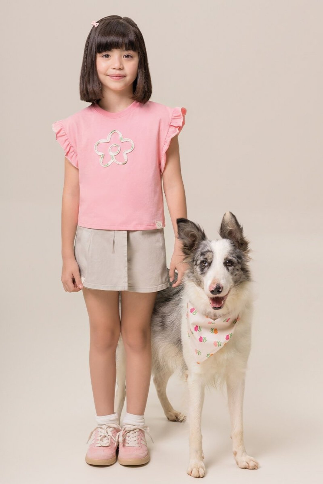 Infantil - Shorts Saia Bugbee em Sarja Com Elastano e Pregas
