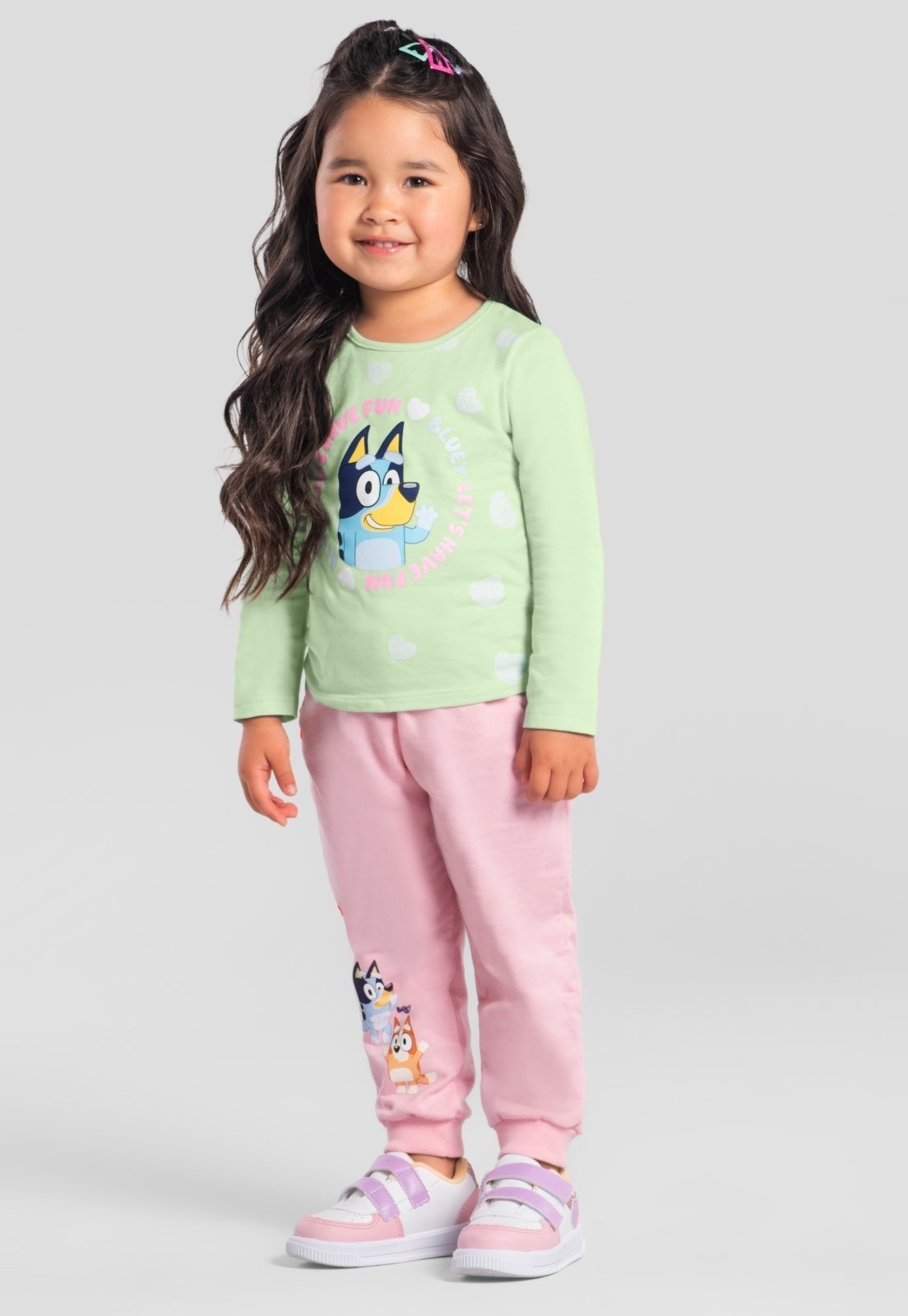 Infantil - Blusa menina da Bluey com glitter Brandili