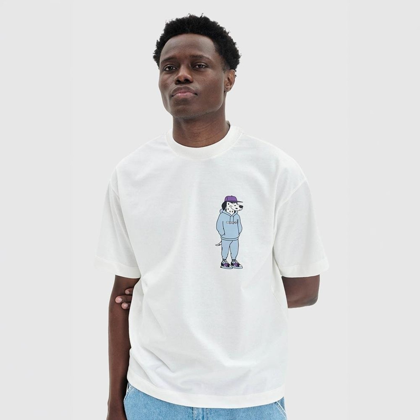 Camiseta Oversized Dog Walker Off-white