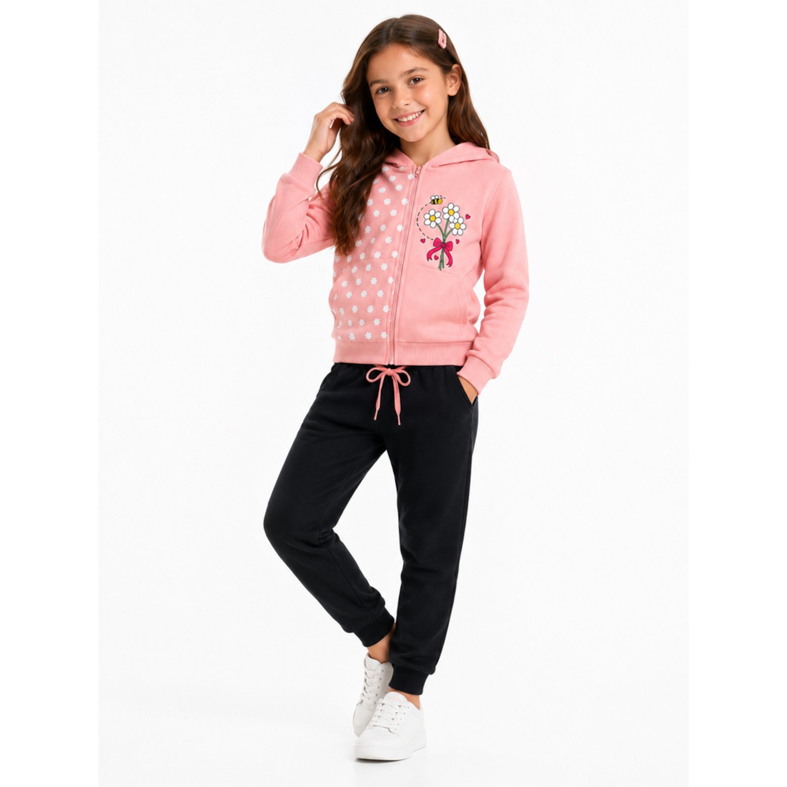 Infantil - Conjunto Inverno Menina Flores Iaia
