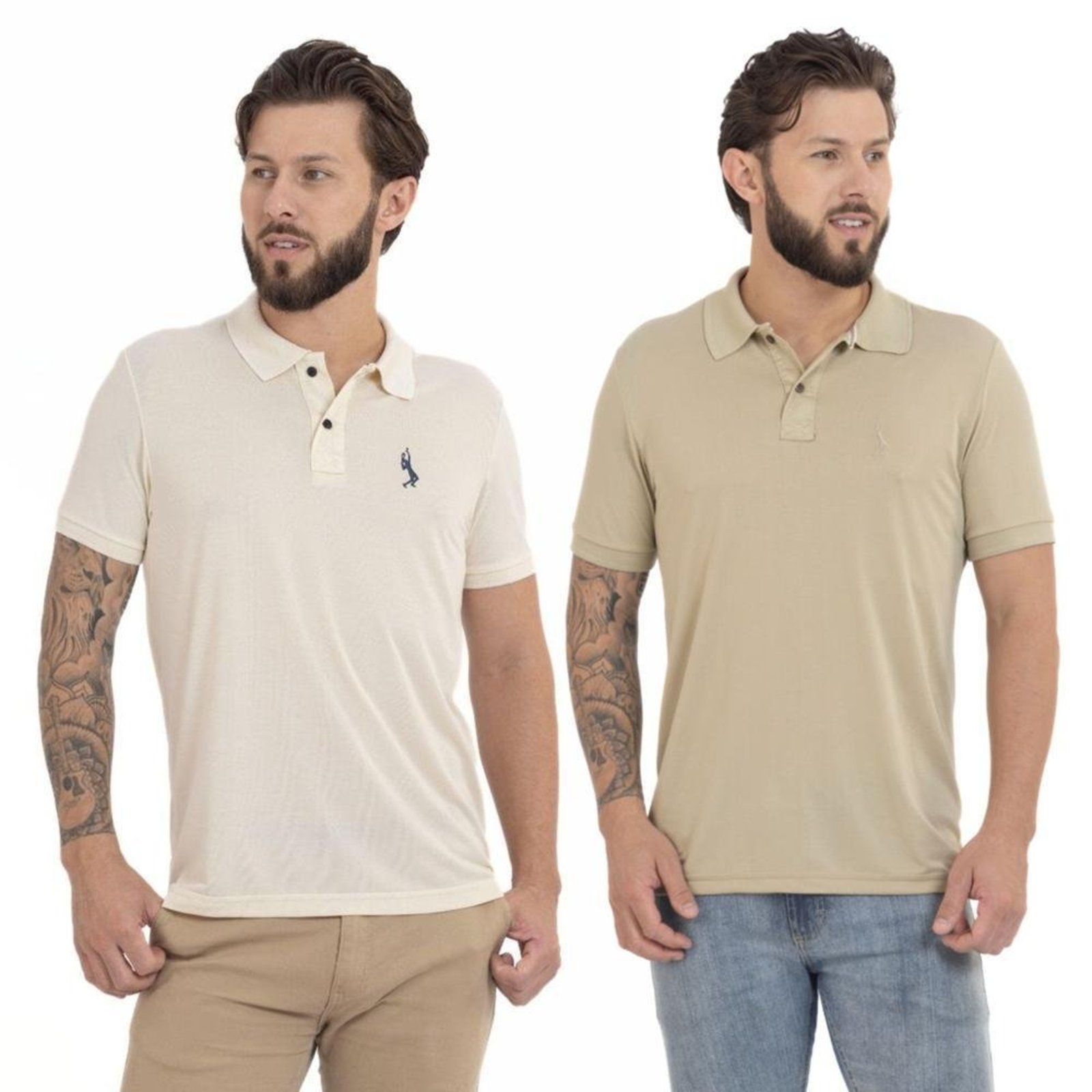 Kit 2 Camisa Polo Masculina Dia a Dia Conforto