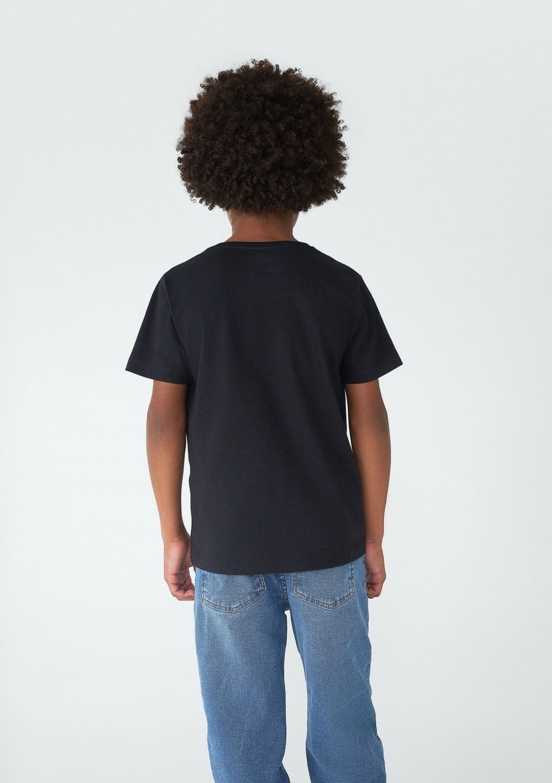 Vista 3 Infantil - Camiseta Básica Menino Manga Curta Slim Hering Kids preto Hering Kids preto