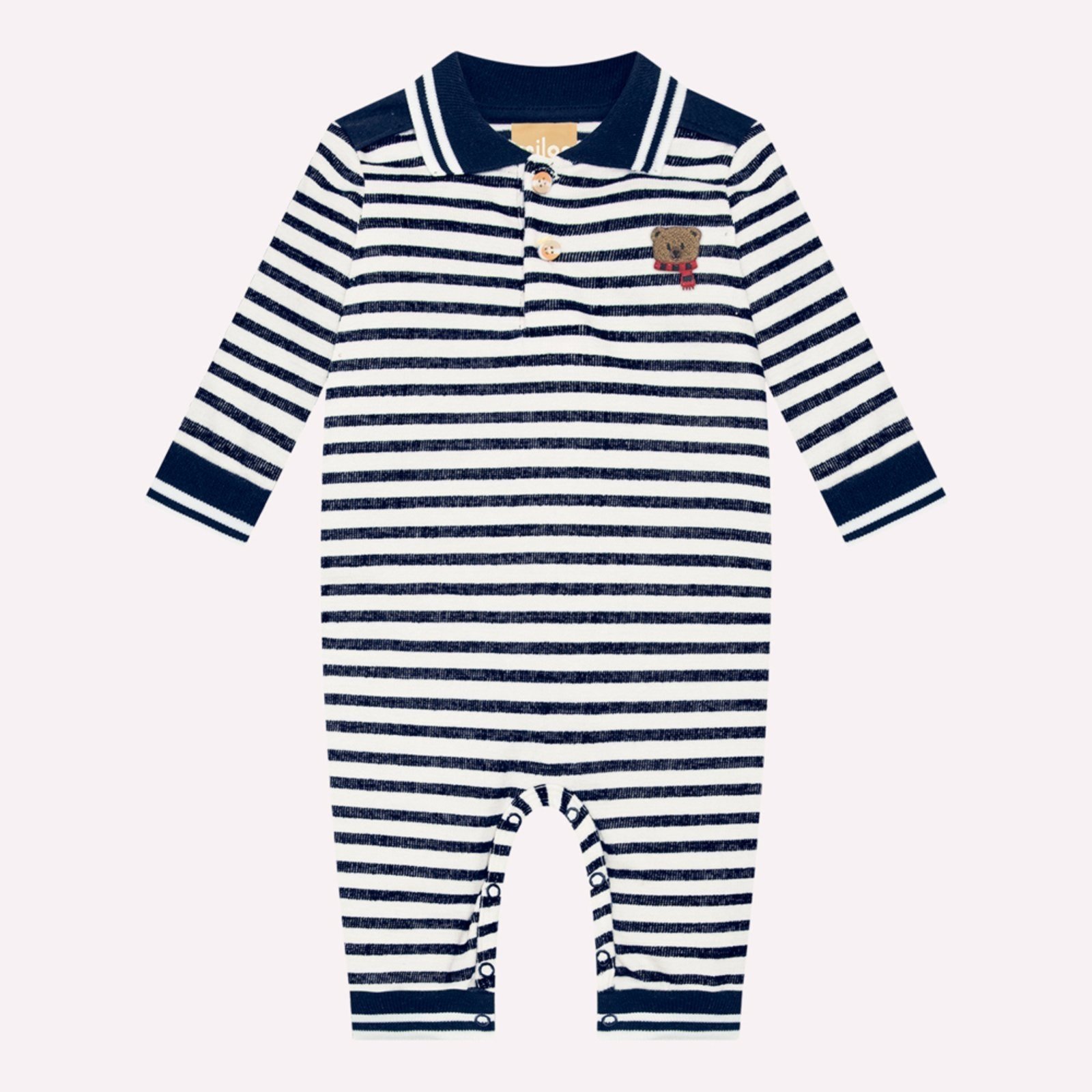 Infantil - Macacão Menino Listras Milon