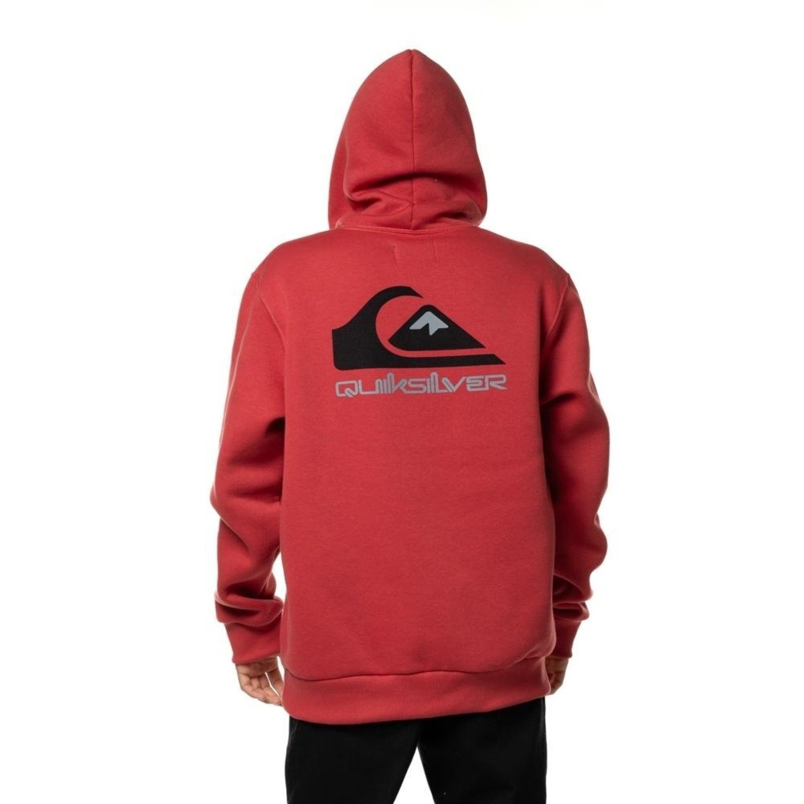 Moletom Quiksilver Canguru Omni Logo FC 305G WT24 Vermelho