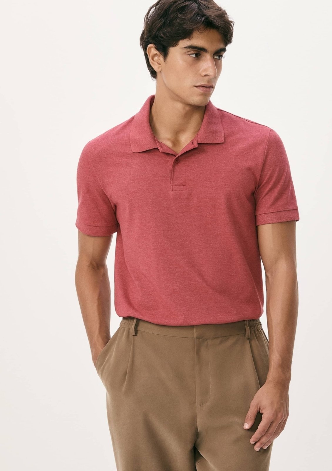 Camisa Polo Básica Masculina Manga Curta Em Piquet Hering
