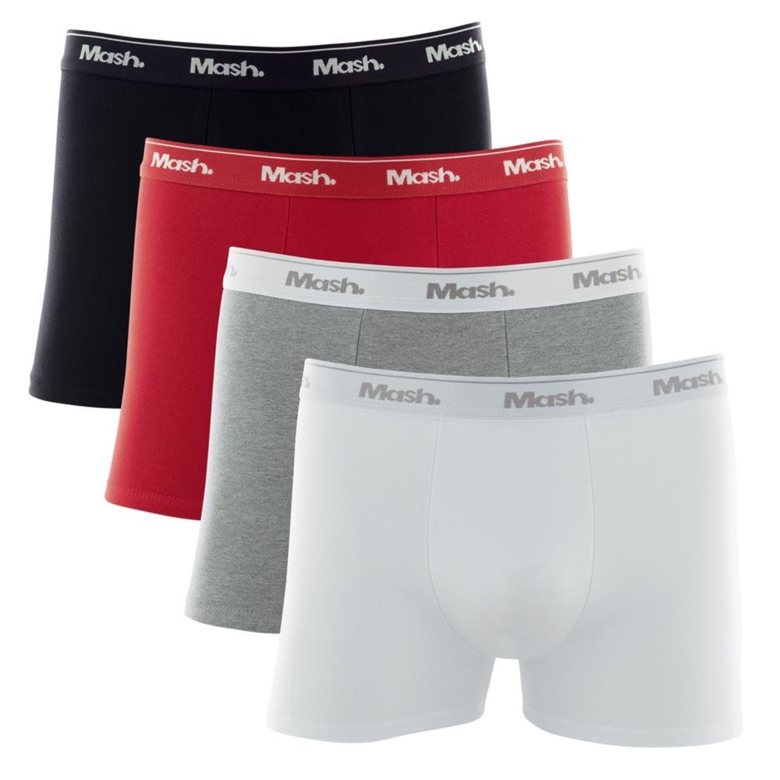 Kit Cueca Boxer Mash 4 Peças Masculina Algodão Elástico Azul marinho P