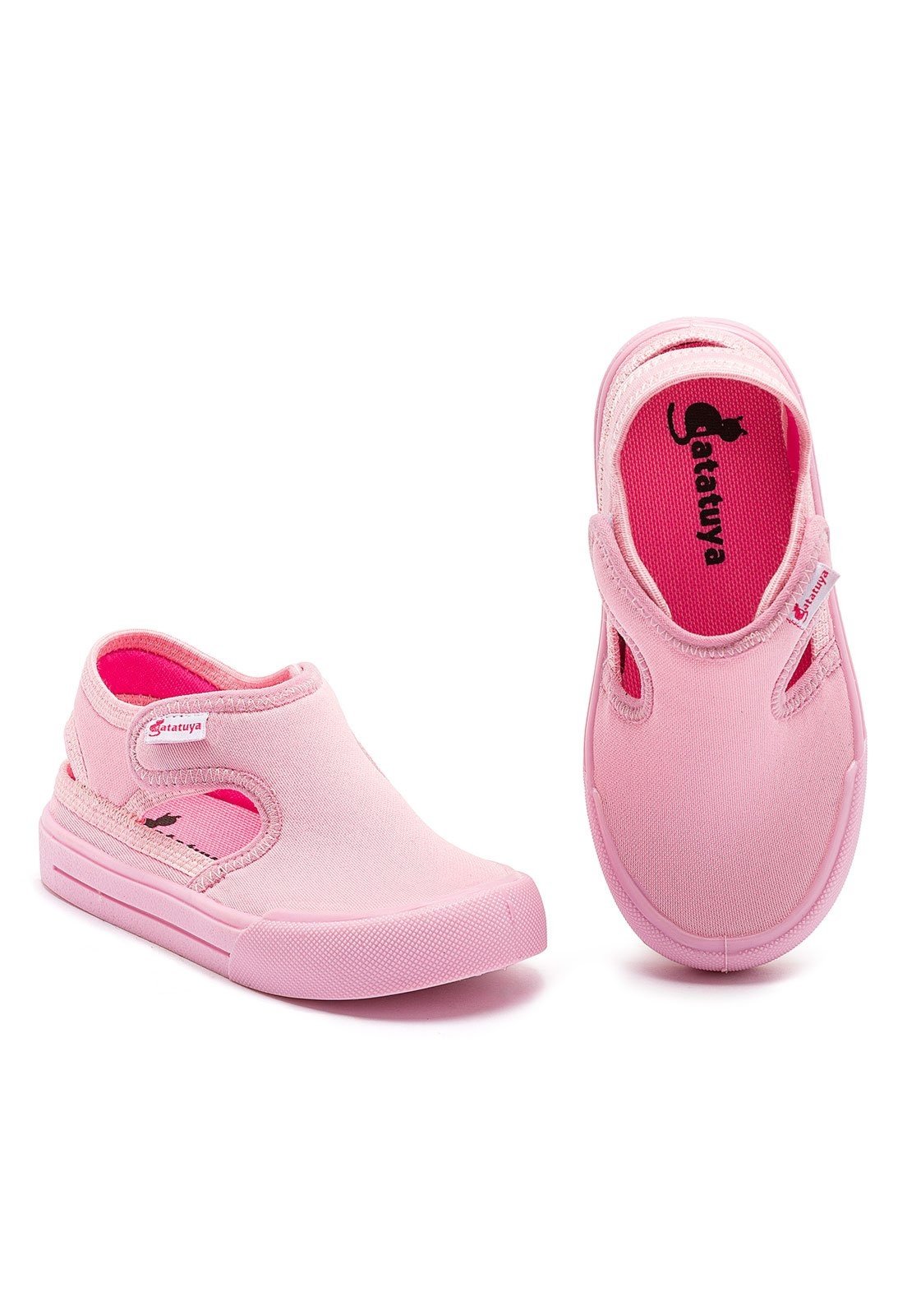 Infantil - Sandália Papete Menina Confortável Escolar Antiderrapante Rosa MzKid