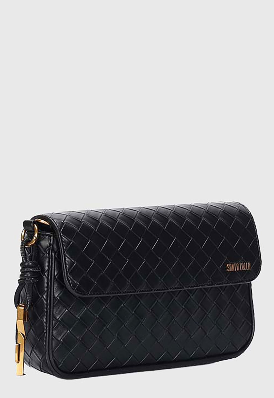Bolsa Feminina Santa Lolla Trançada Preta