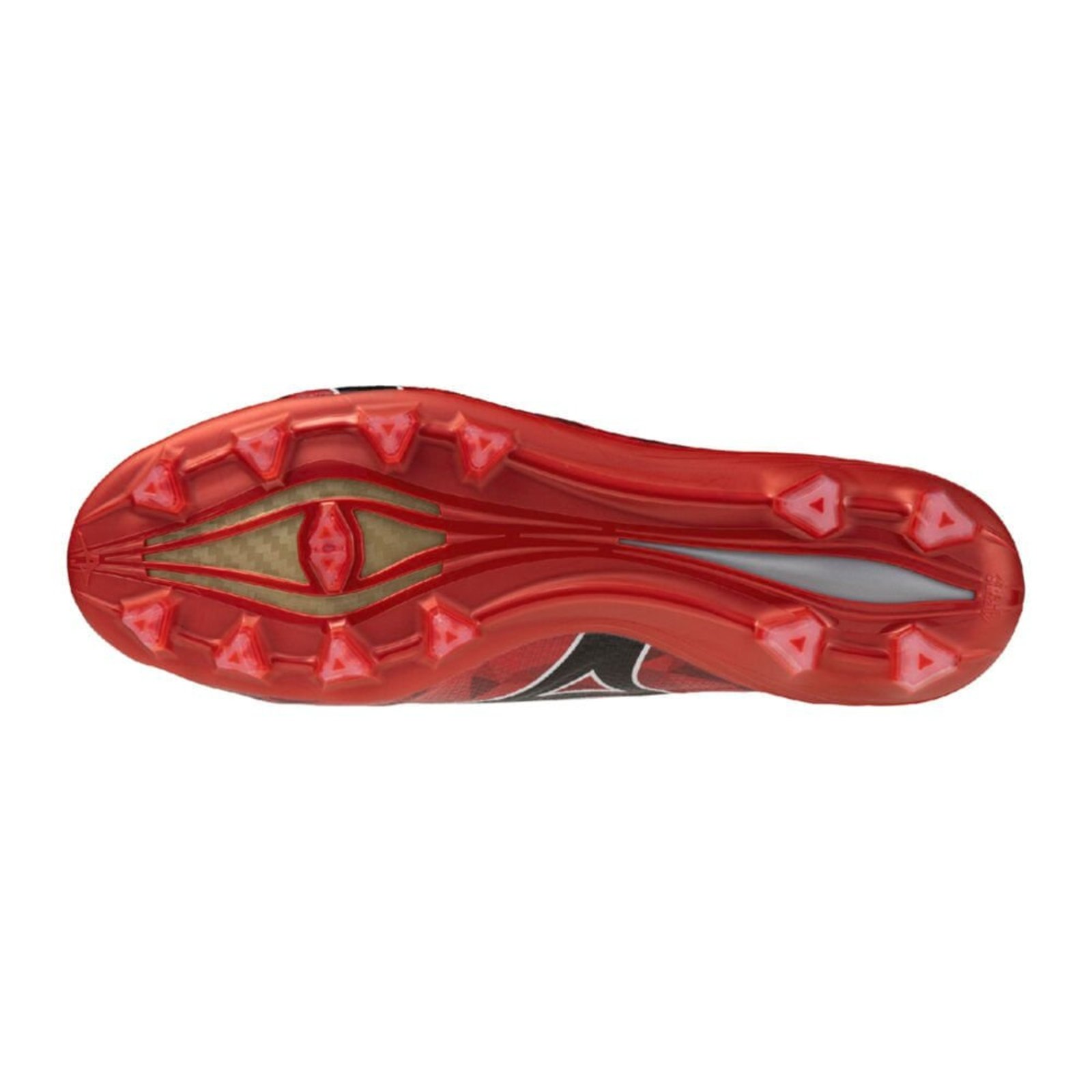 Vista 3 Chuteira de Campo Mizuno Alpha II Japan MD Masculina vermelho Mizuno vermelho