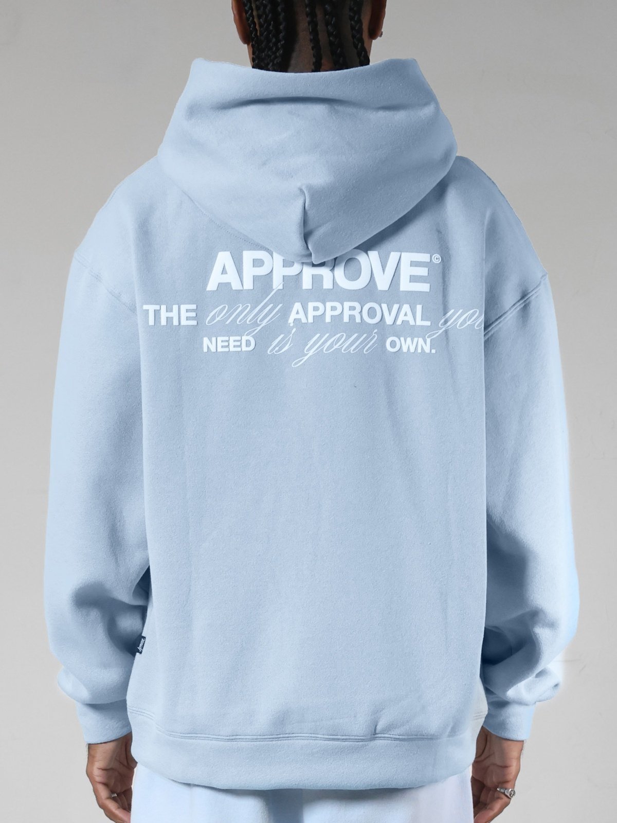 MOLETOM OVERSIZED APPROVE TIMELESS - AZUL CLARO