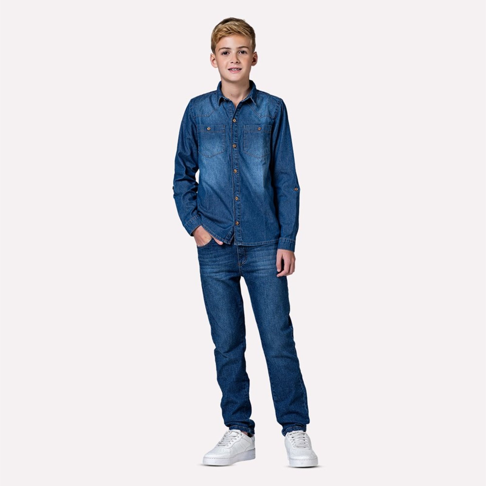Infantil - Camisa Menino Jeans Mania